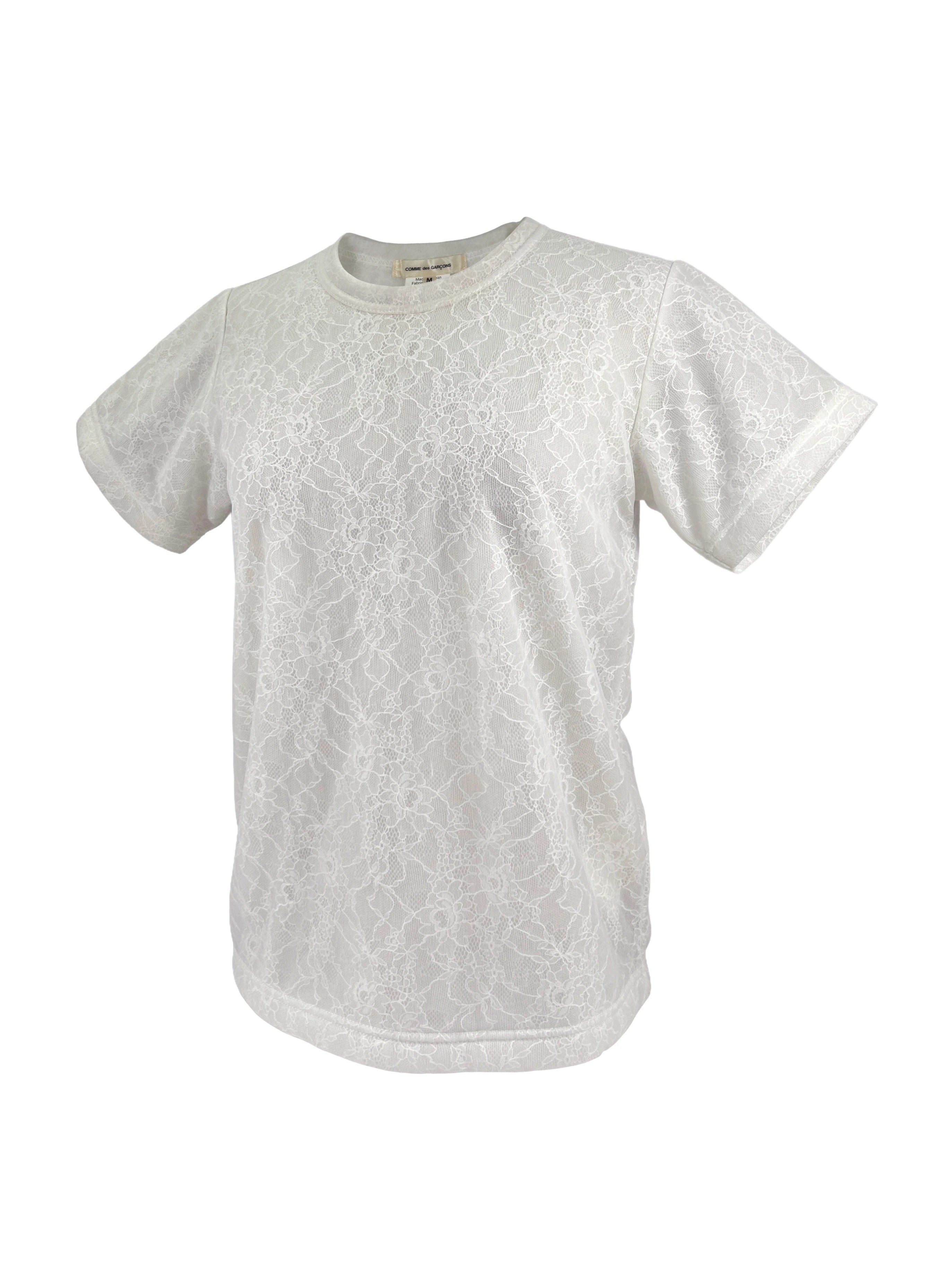 Comme Des Garcons Size M 3-Layer Lace Top