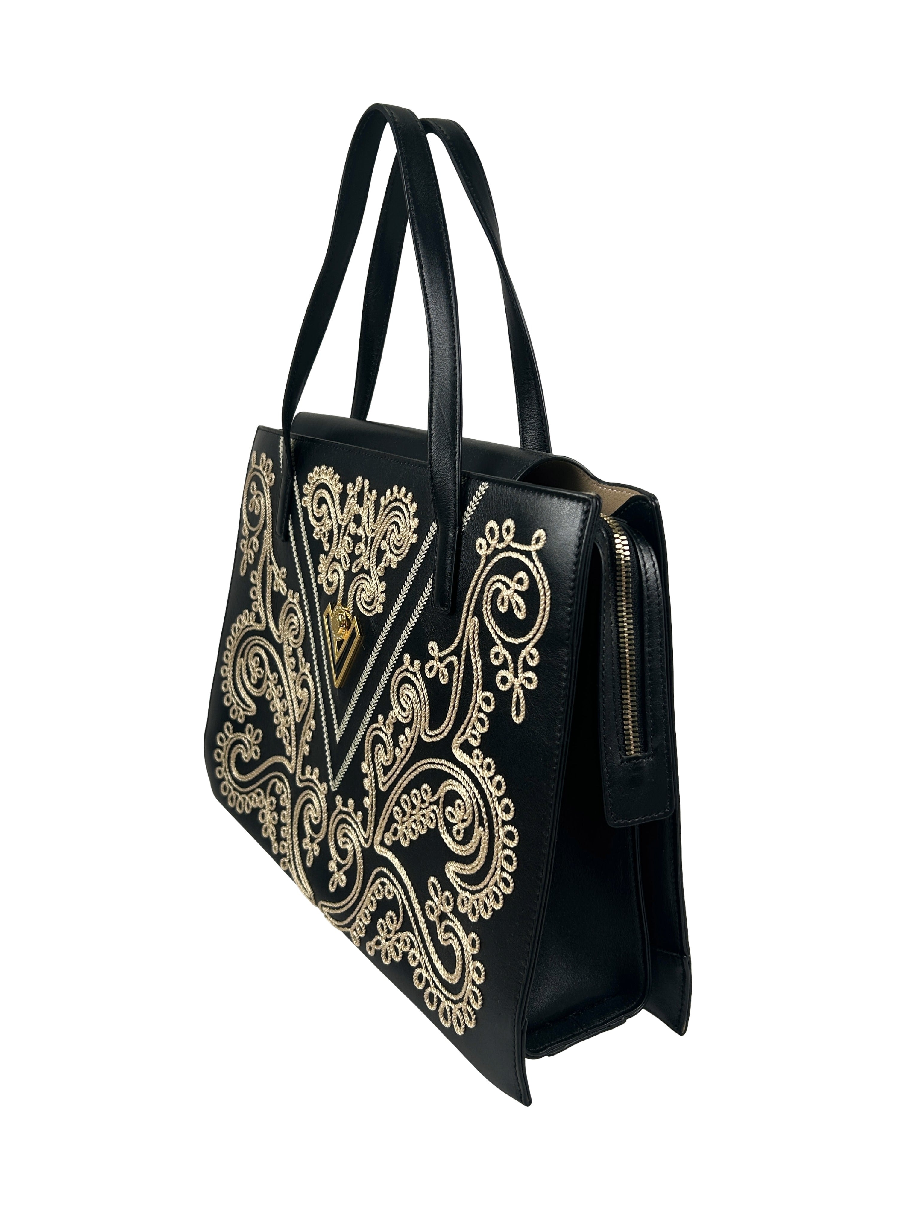 Valentino Orlandi Kay Calfskin Shopper Bag