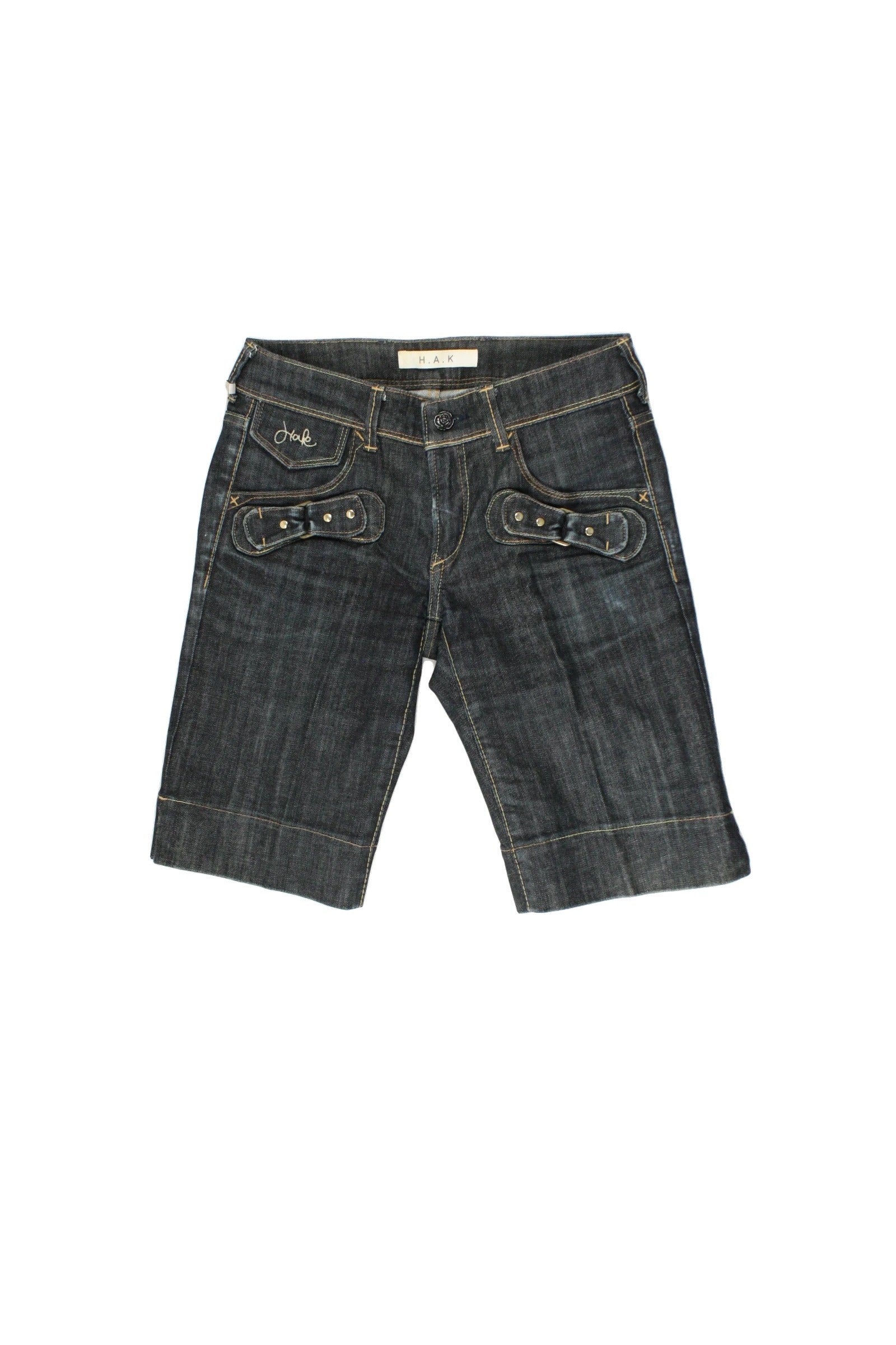 HAK Womnen's Dark Wash Denim Shorts Y2K