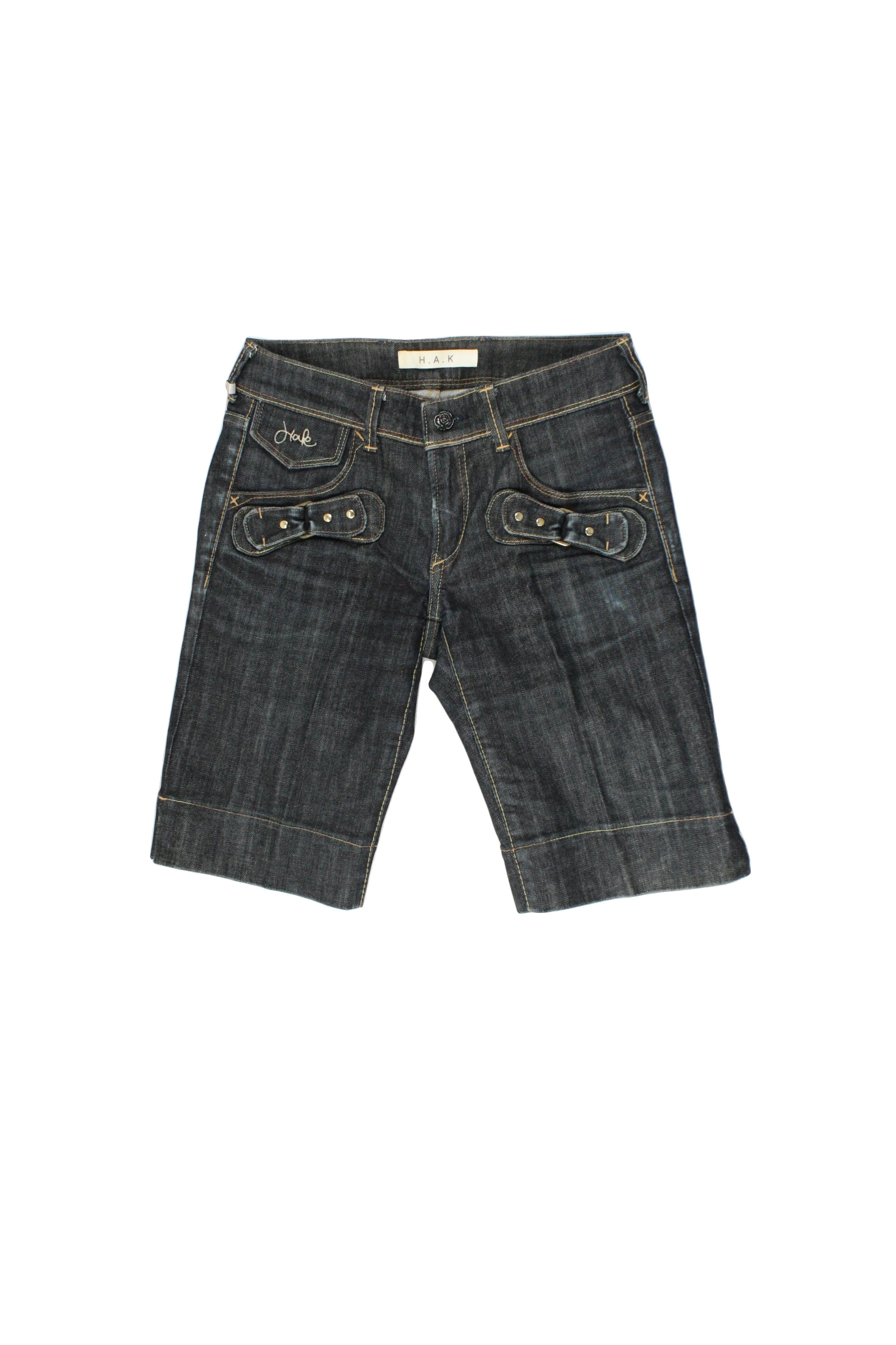 HAK Womnen's Dark Wash Denim Shorts Y2K