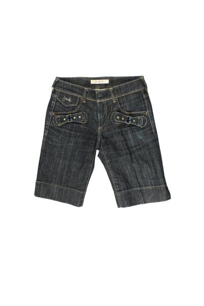 HAK Womnen's Dark Wash Denim Shorts Y2K