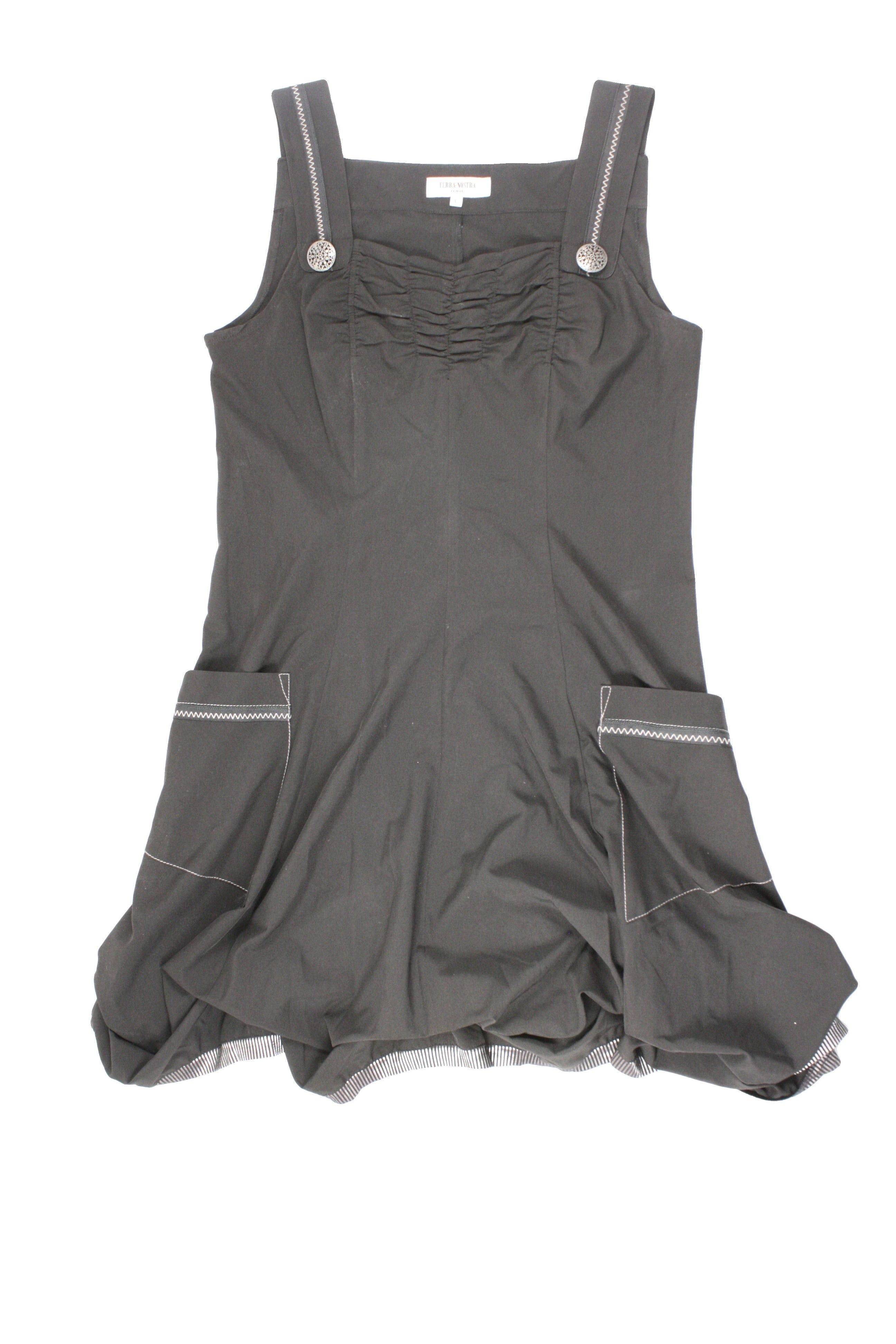 Terra Nostra Women's Black Sleeveless Vintage Dress