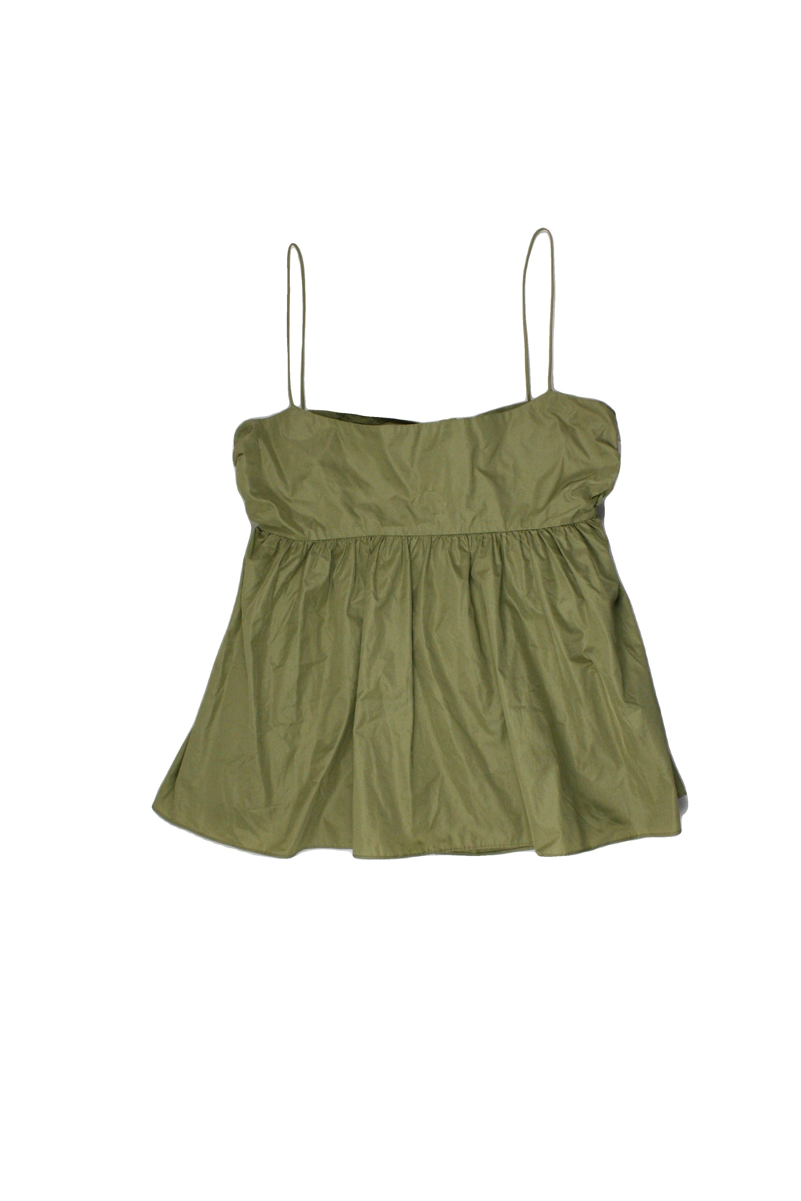Wilfred Women's Olive Green Spaghetti-Strap Top