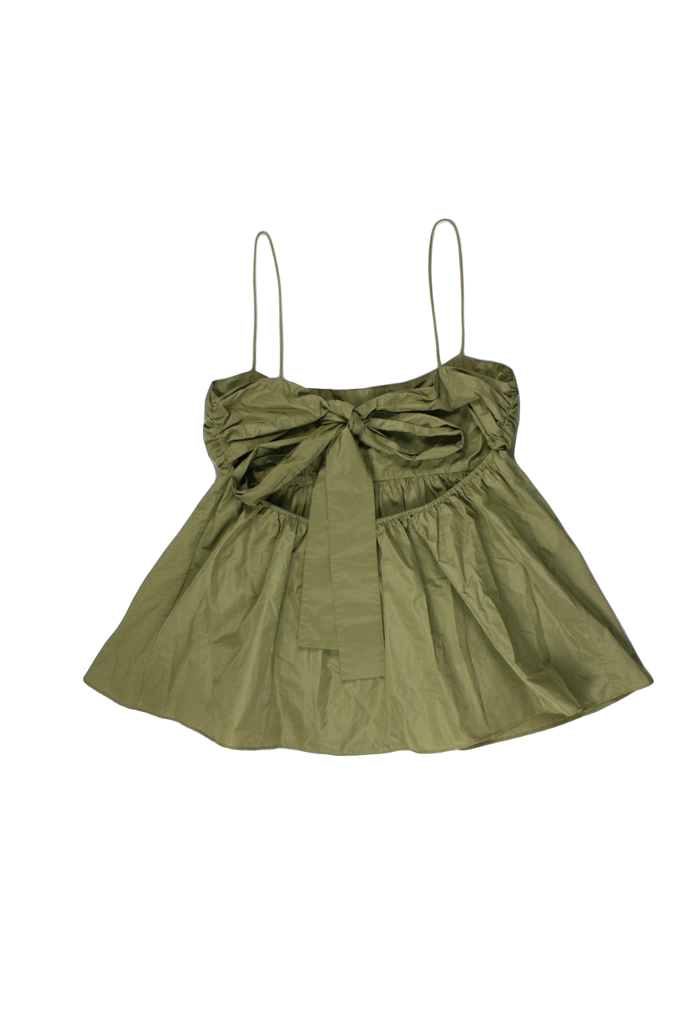Wilfred Women's Olive Green Spaghetti-Strap Top