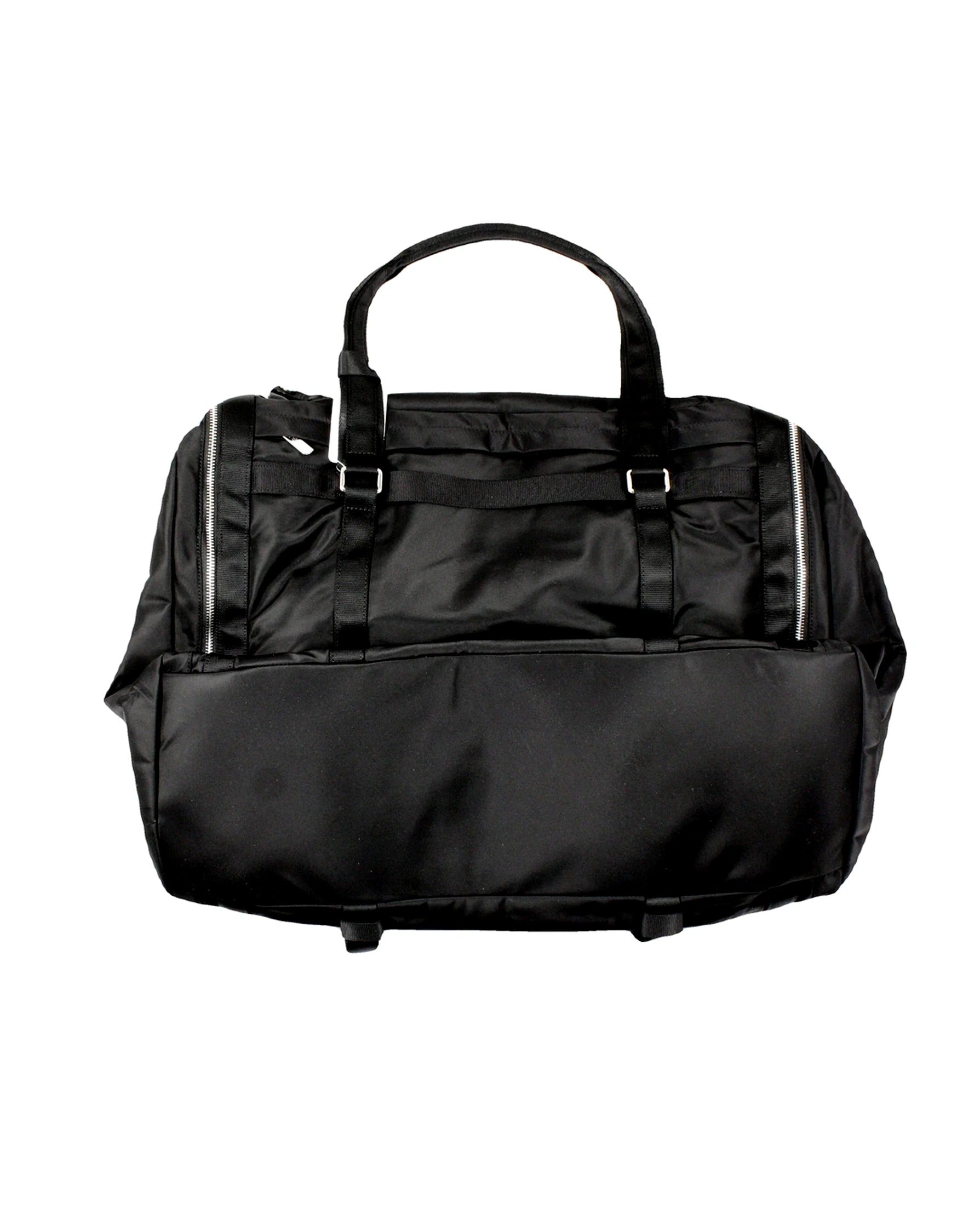 Lululemon Women's Black Duffle Bag with Large Size, Silver Hardware, Dual Handles