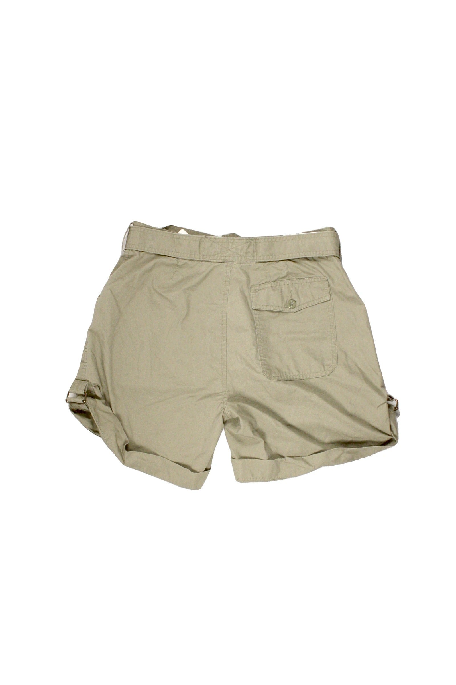 Ralph Lauren Sport Women's Olive Shorts with Belted Waist, Three Pockets – Size W32