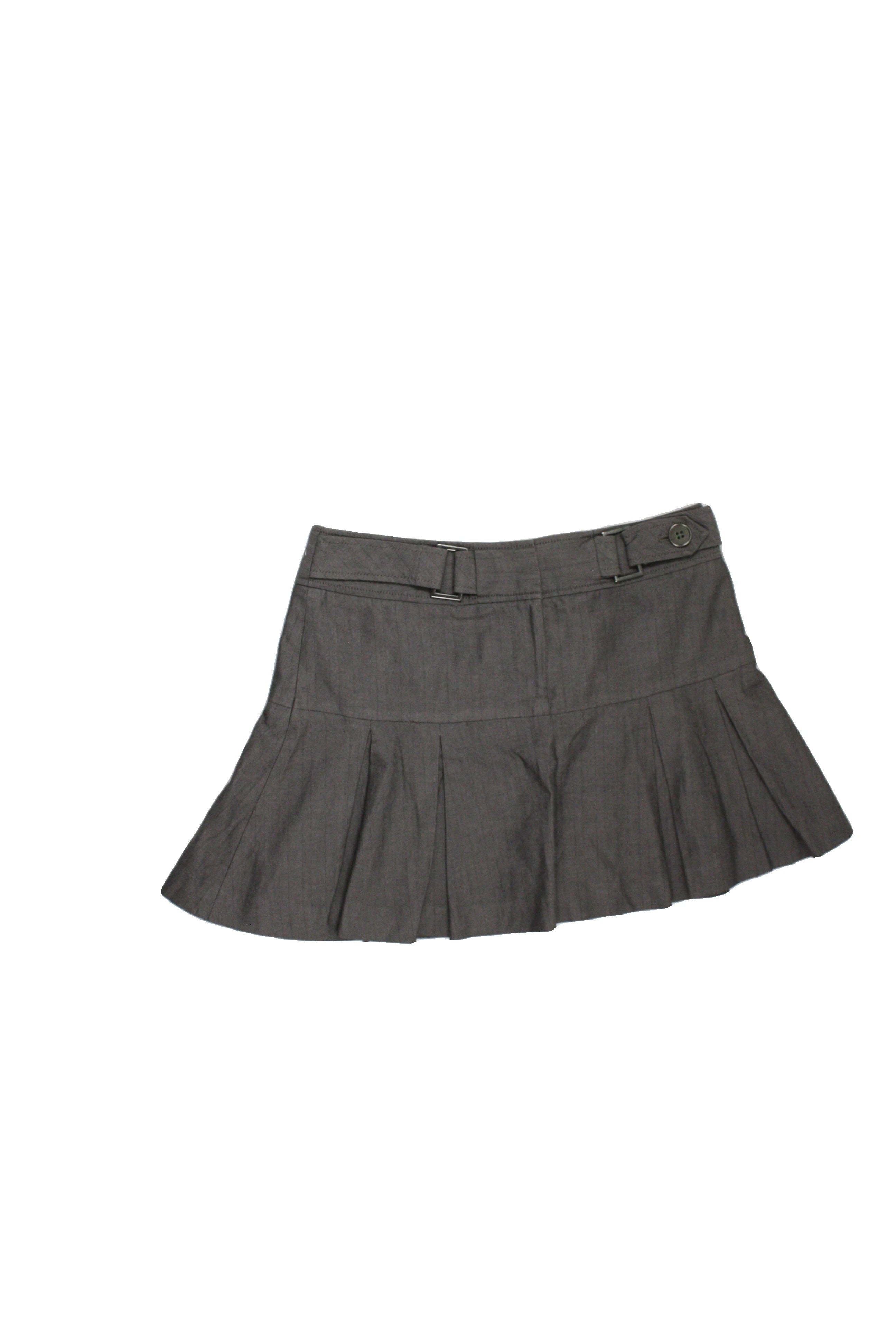 Next Women's Gray Pleats Button Waist Mini Length Skirt – Waist 27