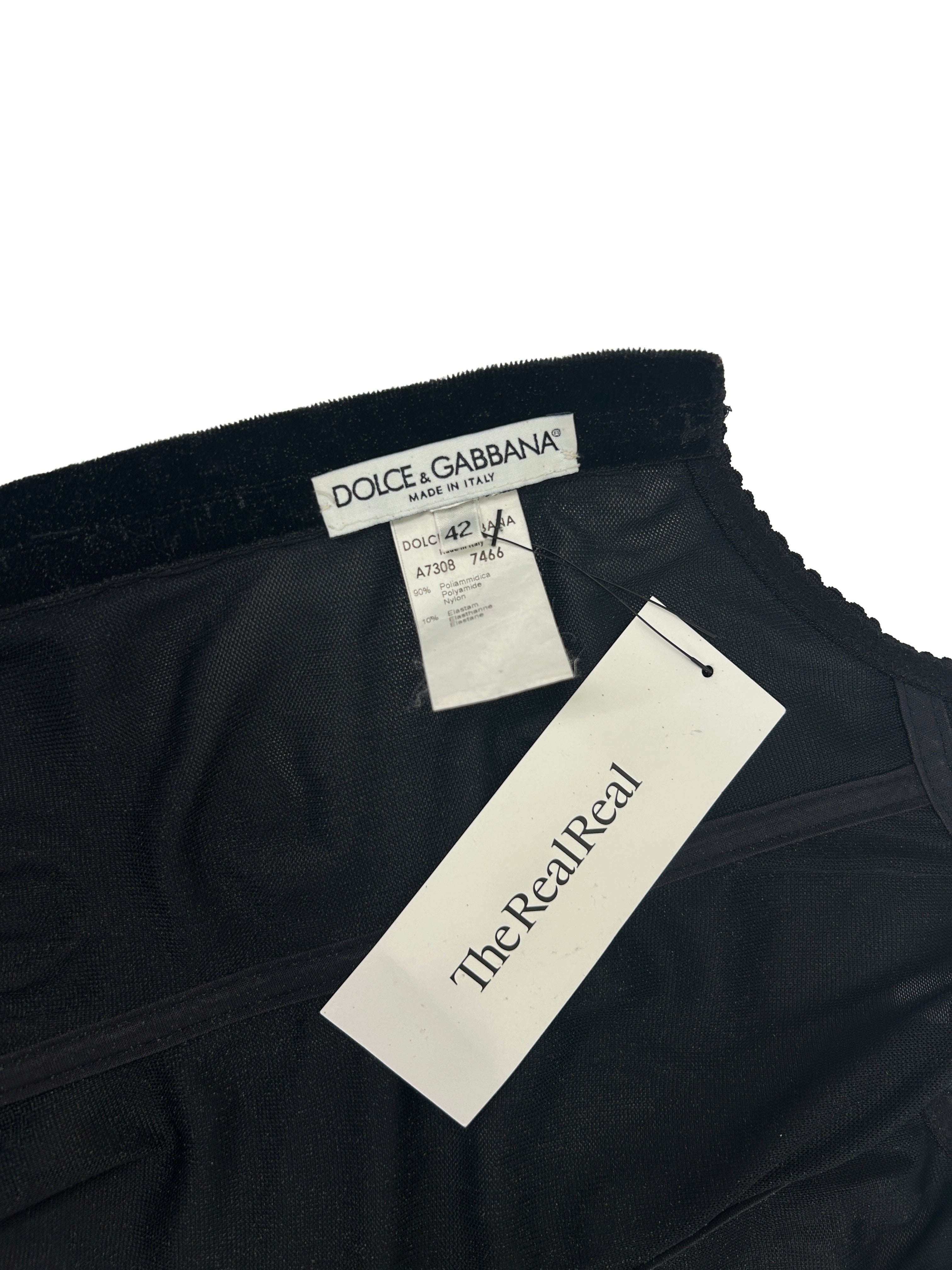 Dolce & Gabbana Size 10 Vintage Lace-Up Bustier Dress