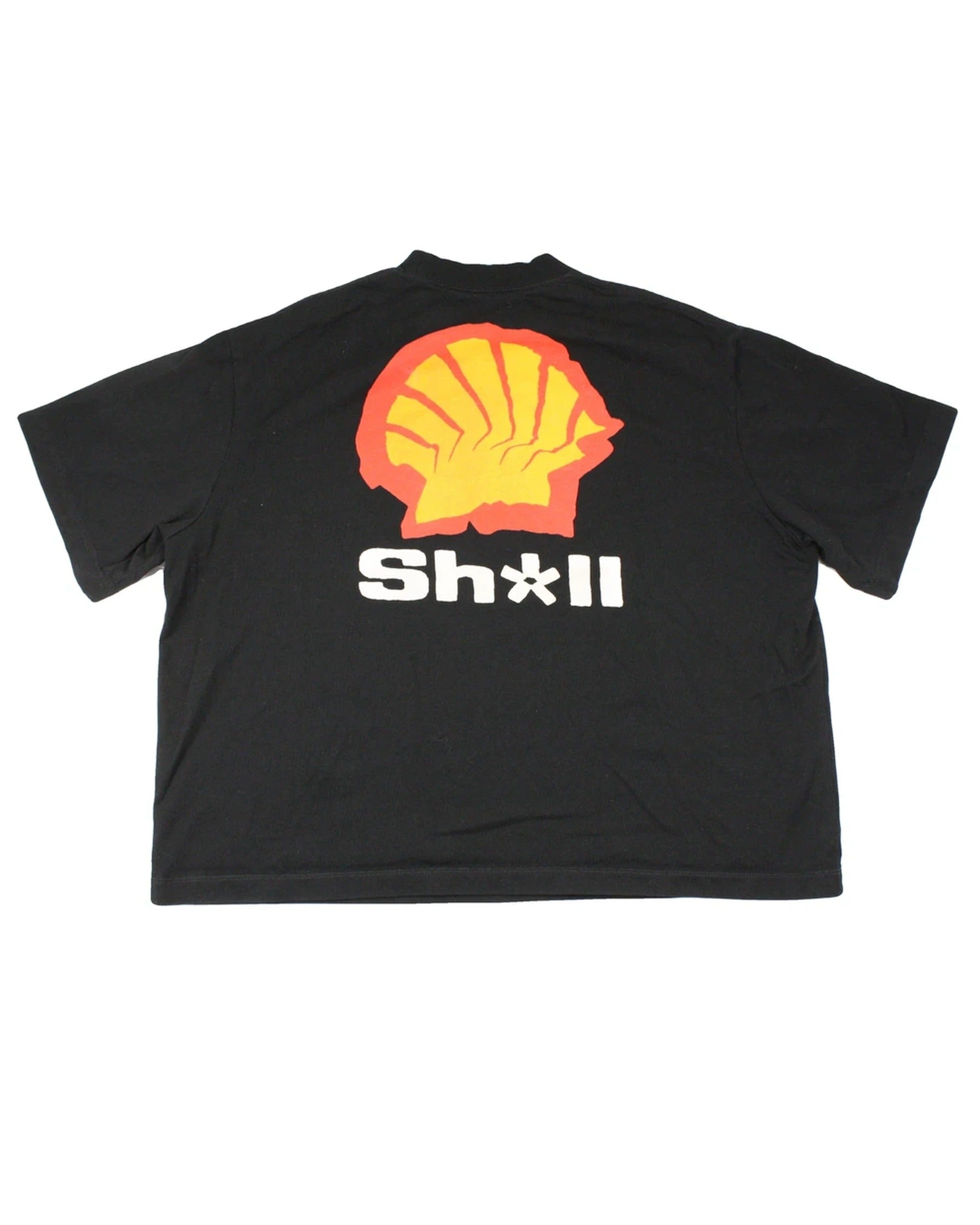 Sagittaire A Men's Black/Red/Yellow/White Tee with "Samphrenia" Detail, Back Shell Graphic, Crew Neck