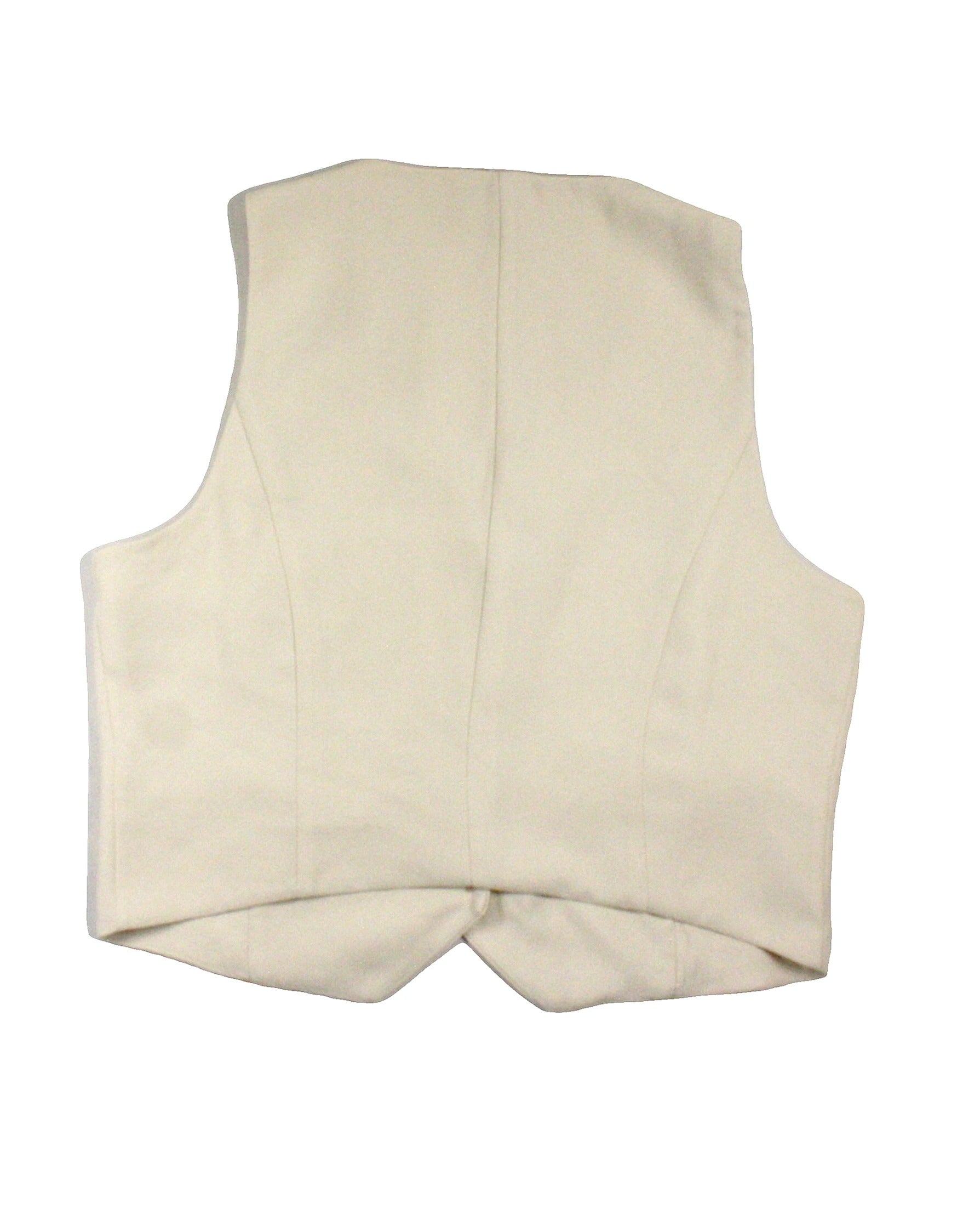 Gentle Fawn Women's Cream Vest with Paneled Construction, Two Faux Pockets, Point Hem – Size XL | New with Tags