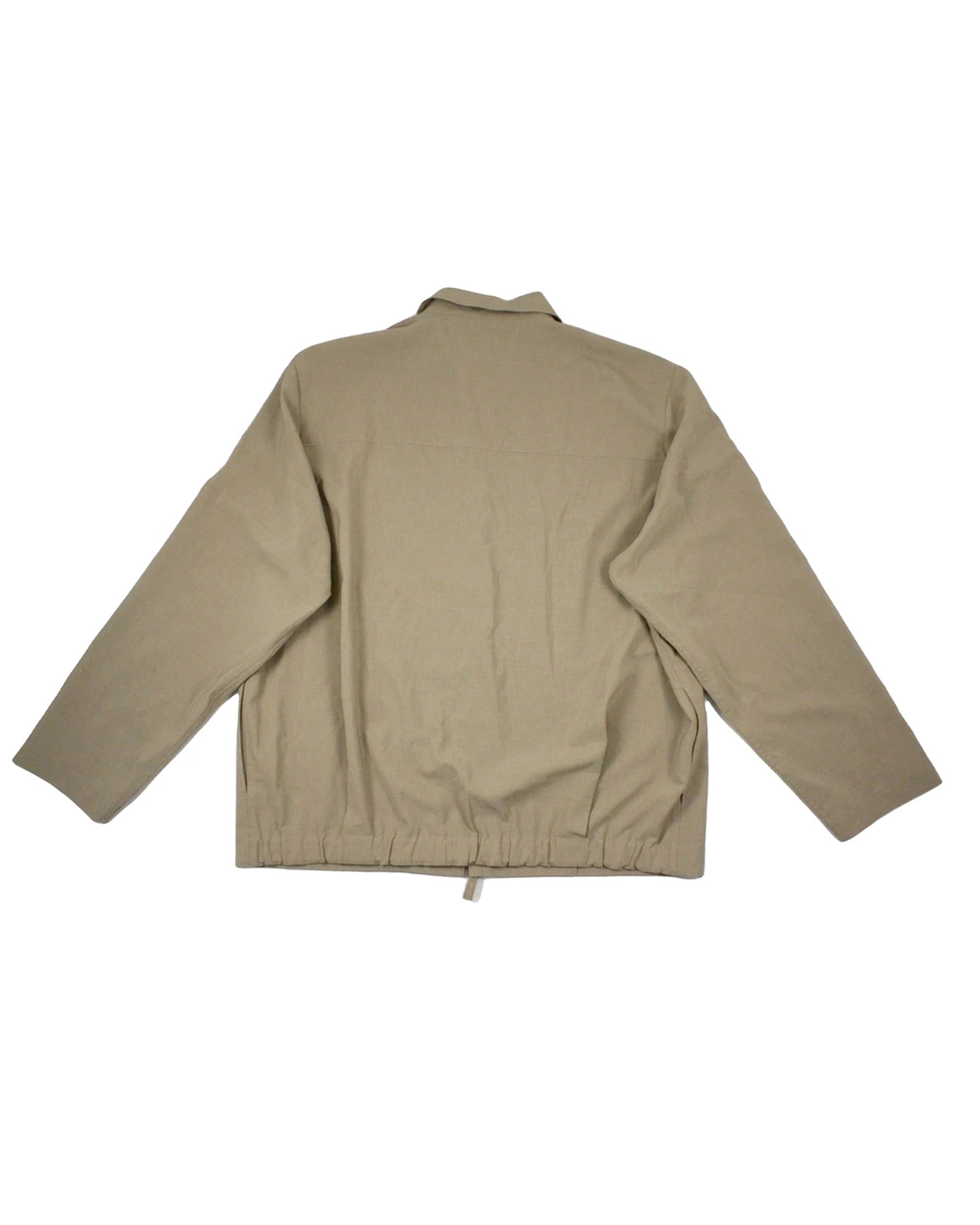 Still By Hand Men's Camel Jacket with Polyester, Hidden Zip, Collar – Size 9