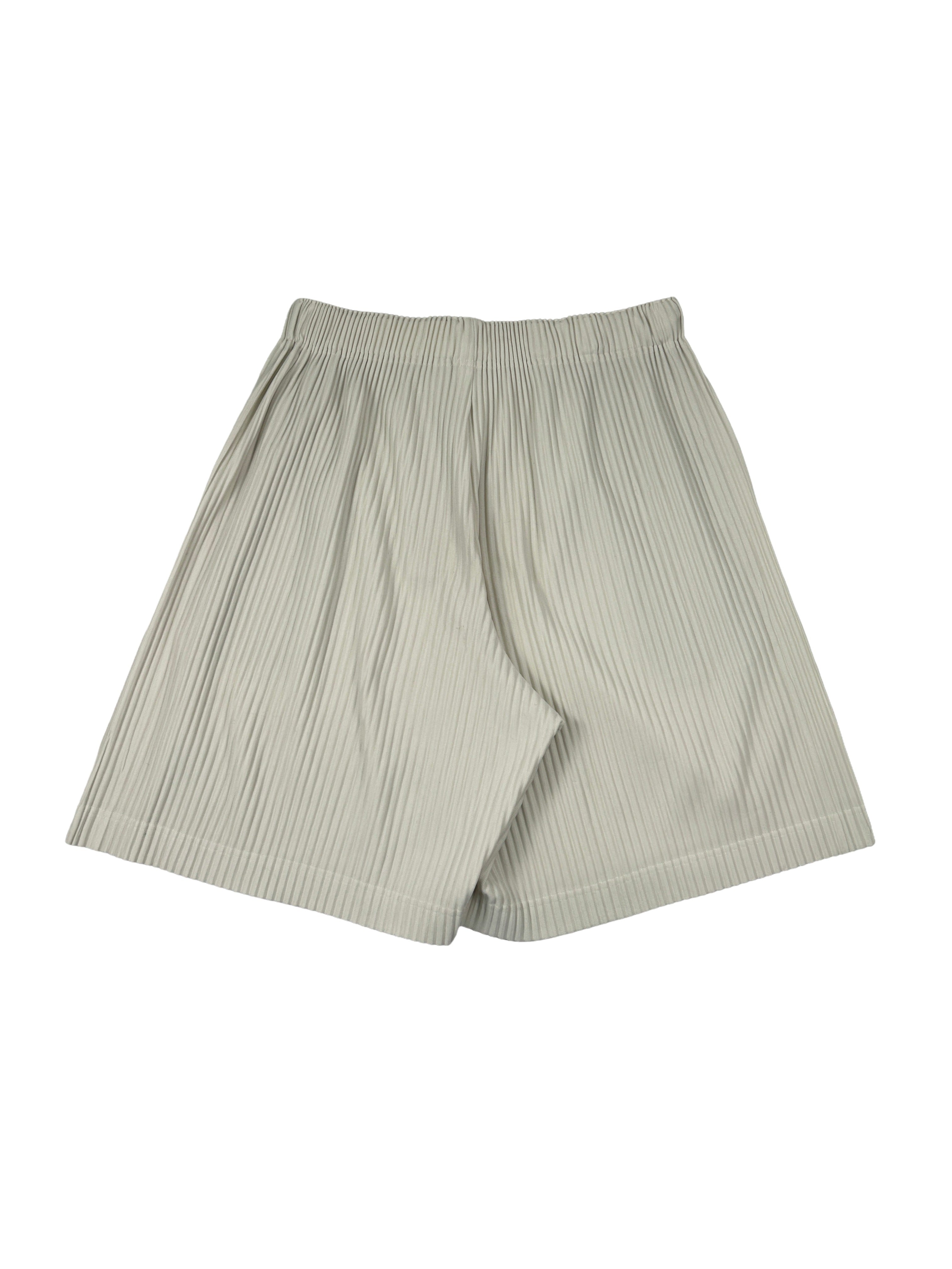 Homme Plisse Issey Miyake Size 32" Cream Pleated Shorts