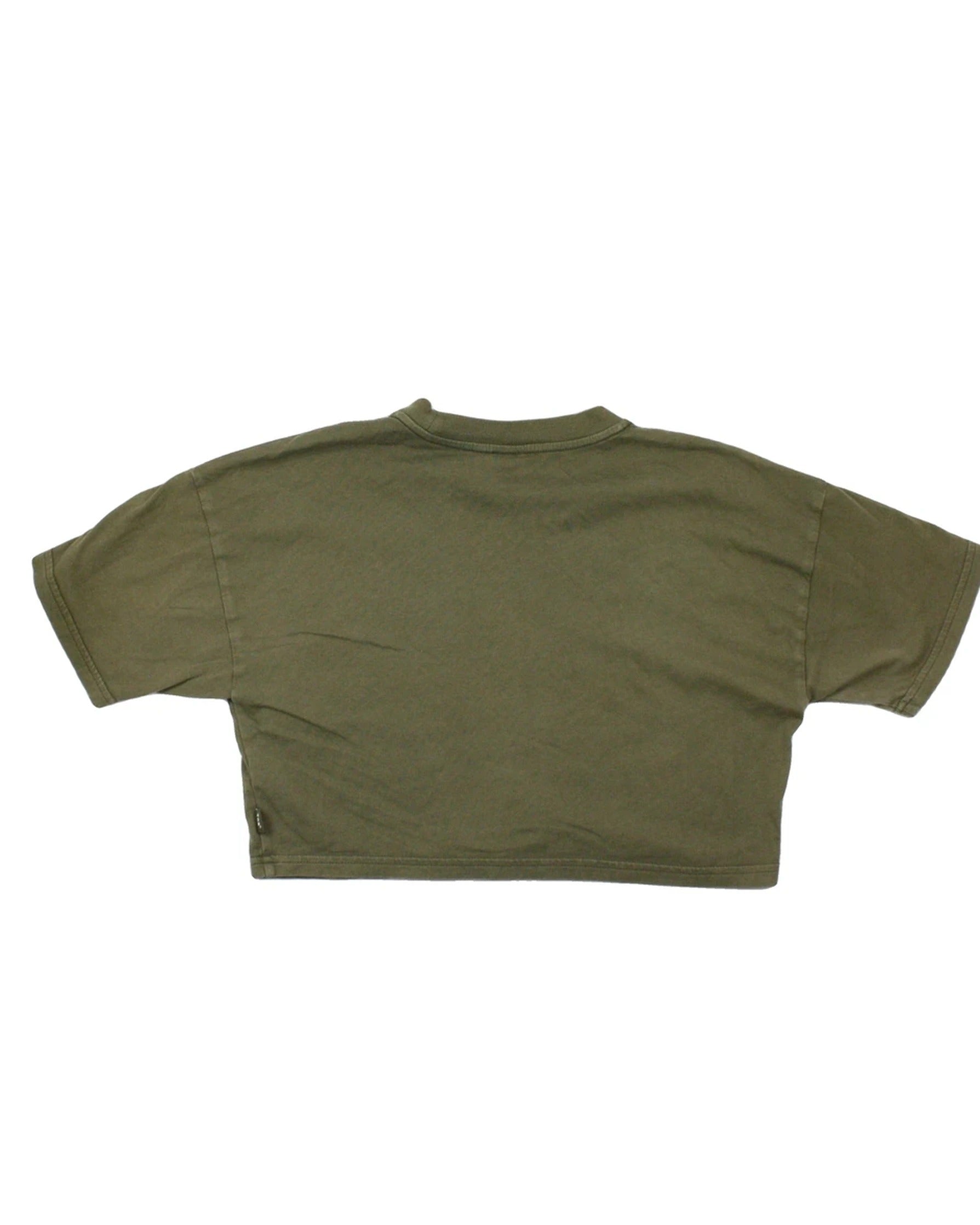 TNA Women's Olive Tee with Cotton, Crew Neck, Rib Trim – Size XS | As-Is