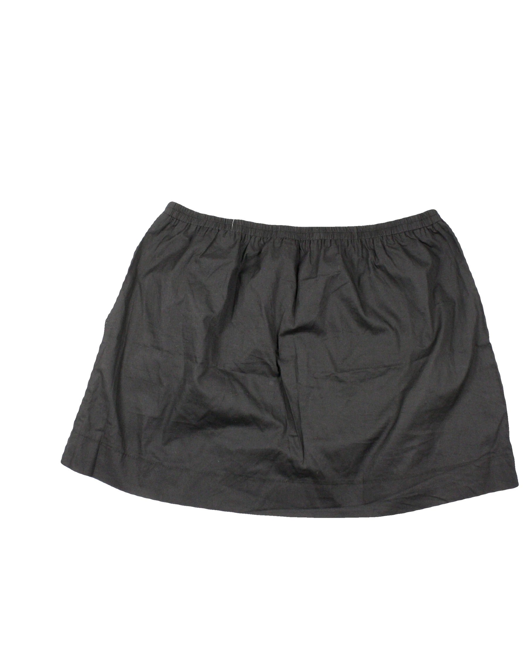 VRG GRL Women's Black Skirt with Cotton, Elastic Waist, Mini Length – Size W28