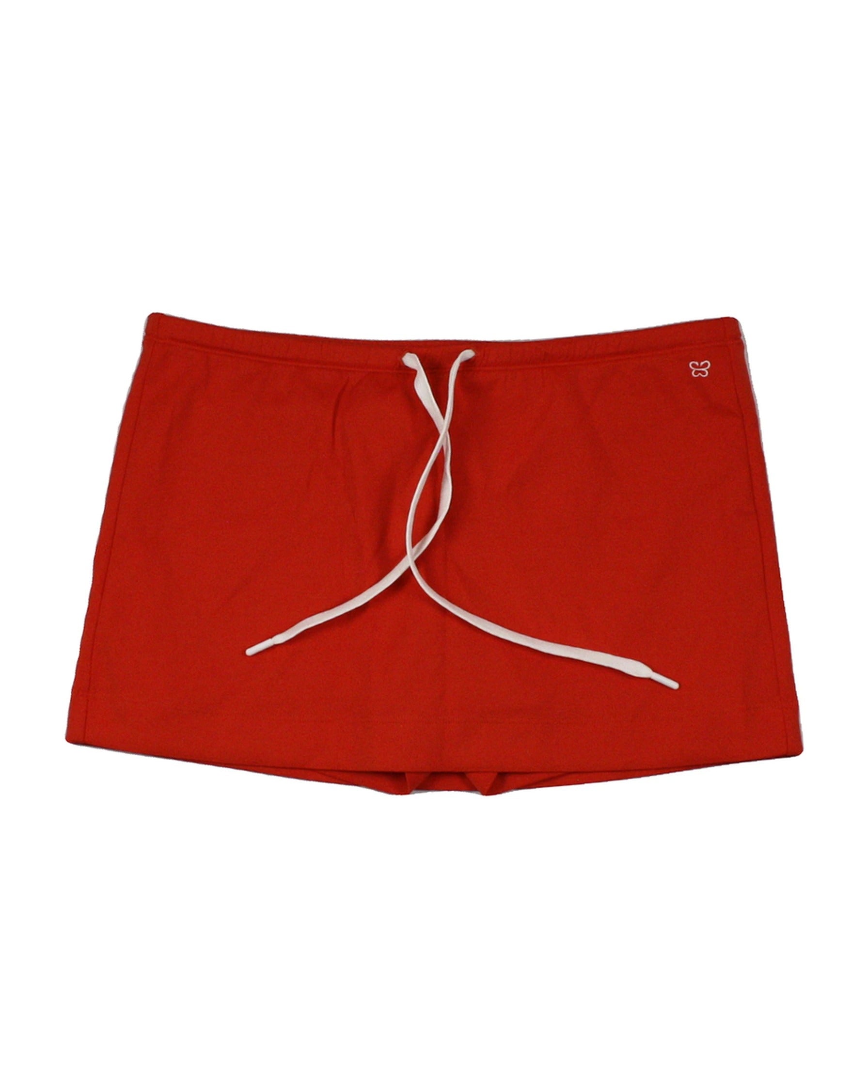 Sunday Best Women's Orange Skirt with Drawstring Waist, Mini Length – Size W30