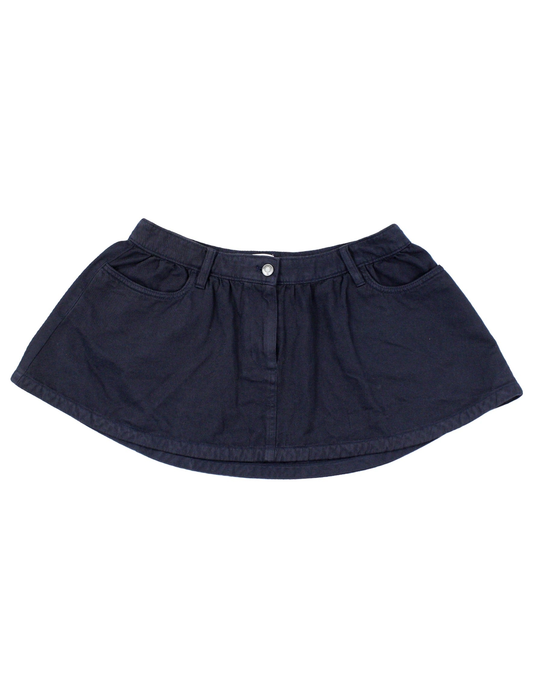 Sunday Best Women's Navy Skirt with Cotton, Mini Length, Flared – Size W31 | New with Tags