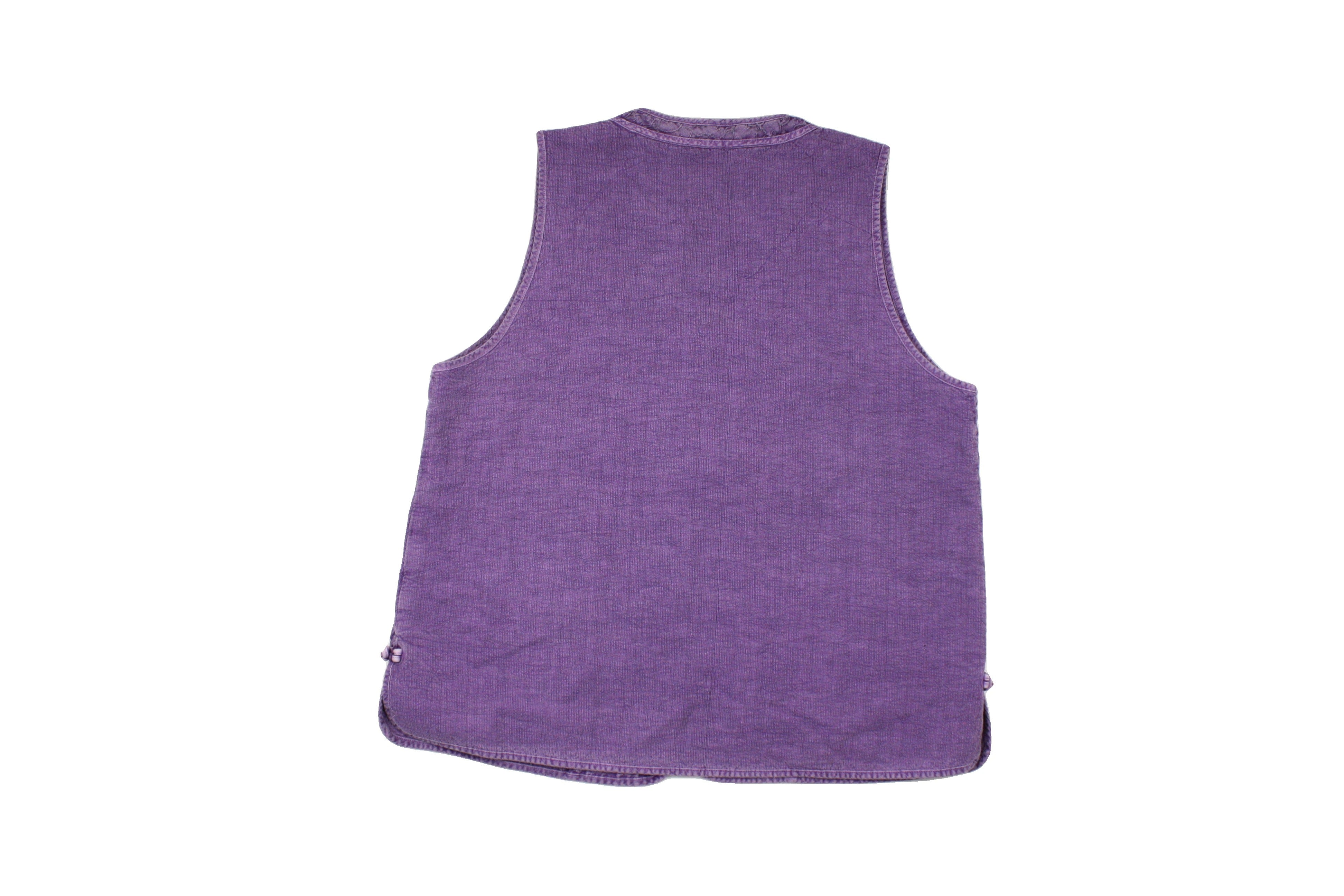 No Brand Women's Purple Vest with Front Frog Closures, Two Pockets