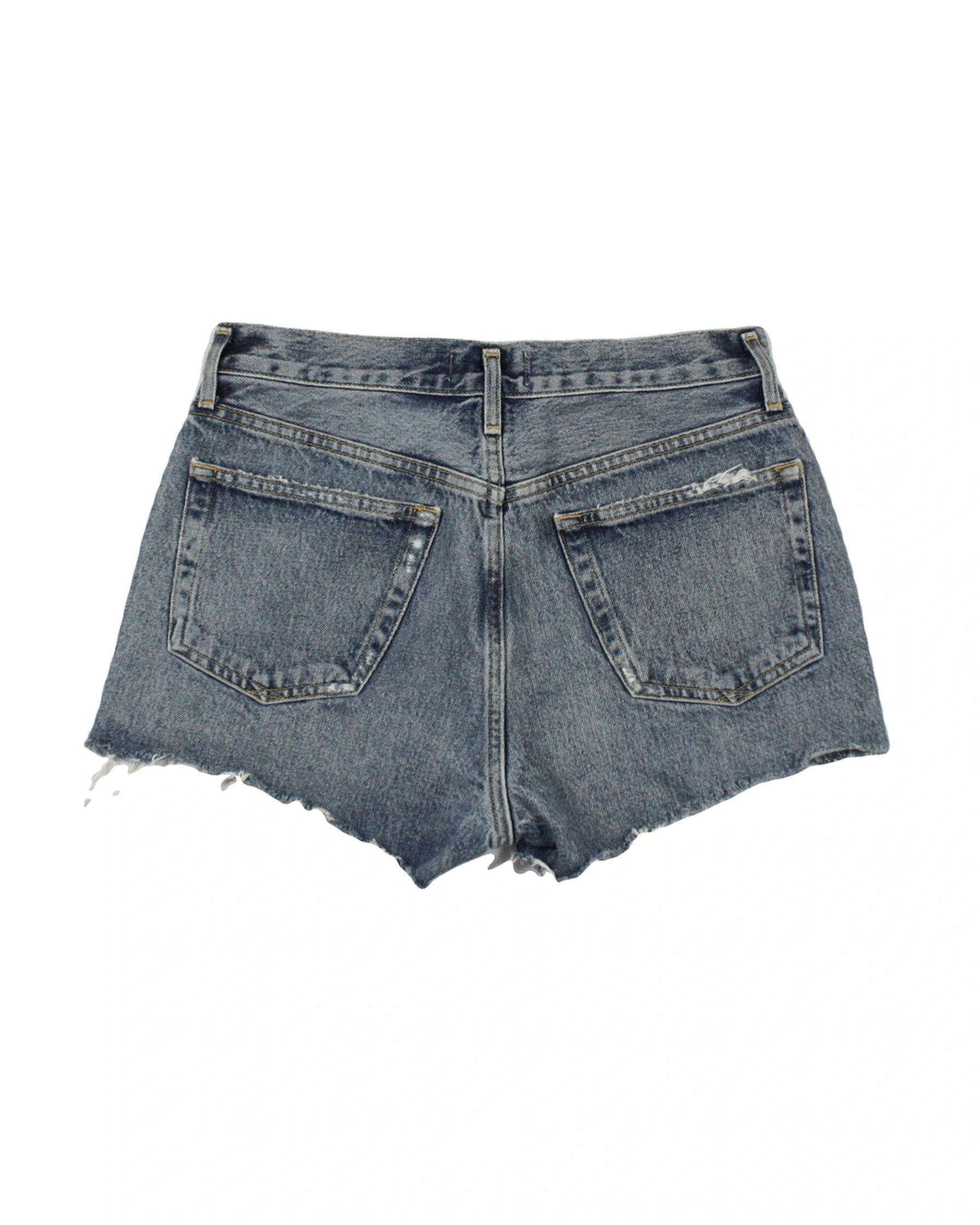 AGOLDE Women's Blue Shorts with Medium Wash, Denim, High Rise – Size W25