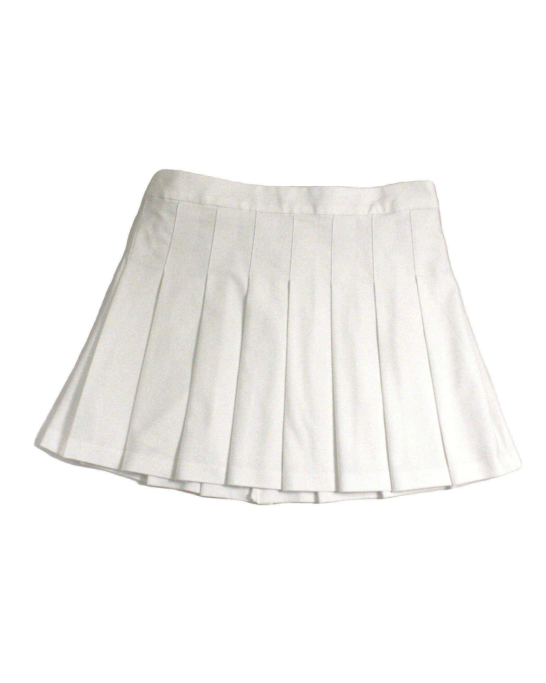 Sunday Best Women's White Skirt with Pleats, Mini Length, Back Zip – Size W32