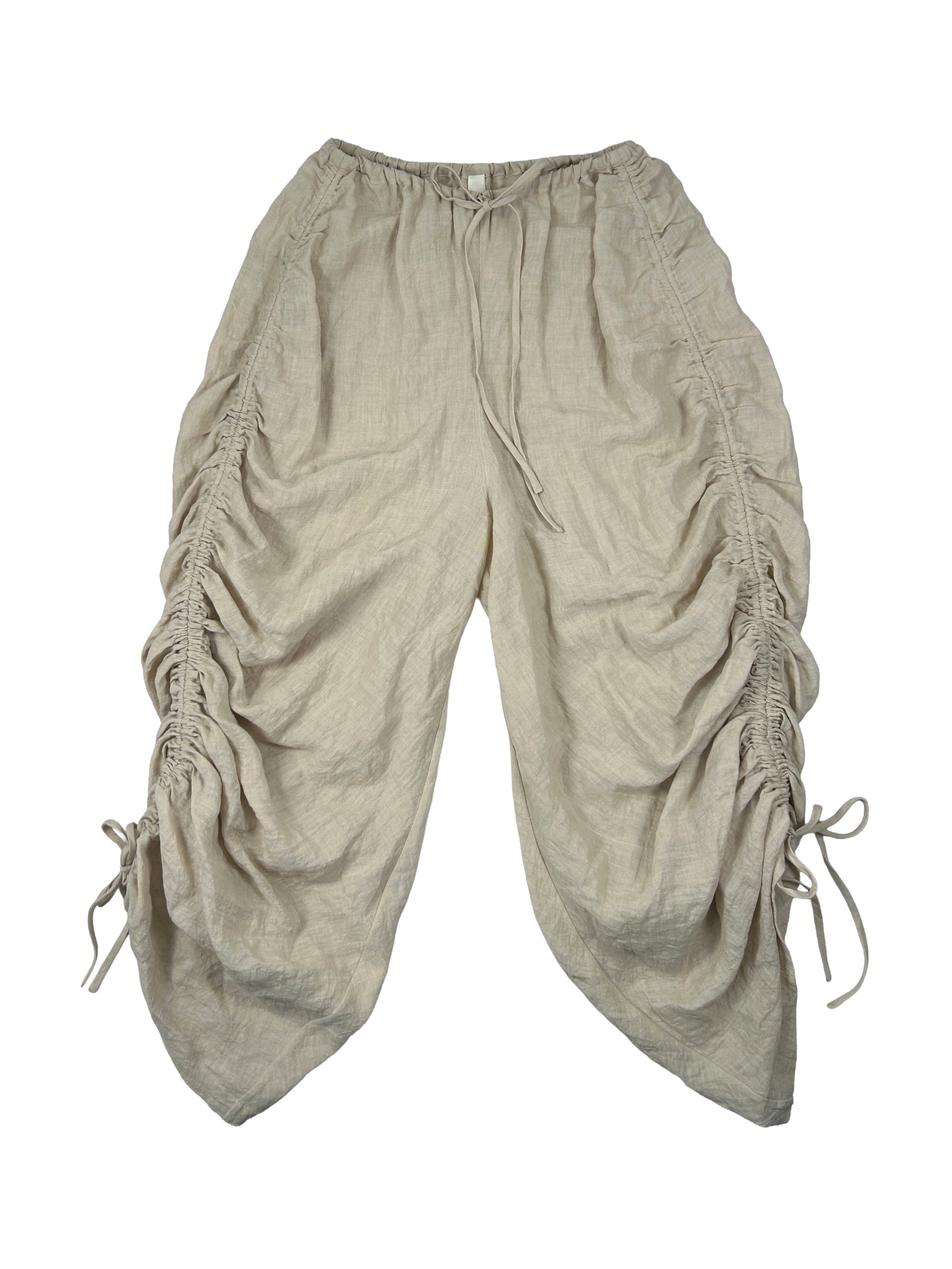 Lauren Manoogian Size 2 Ruched Linen Pants