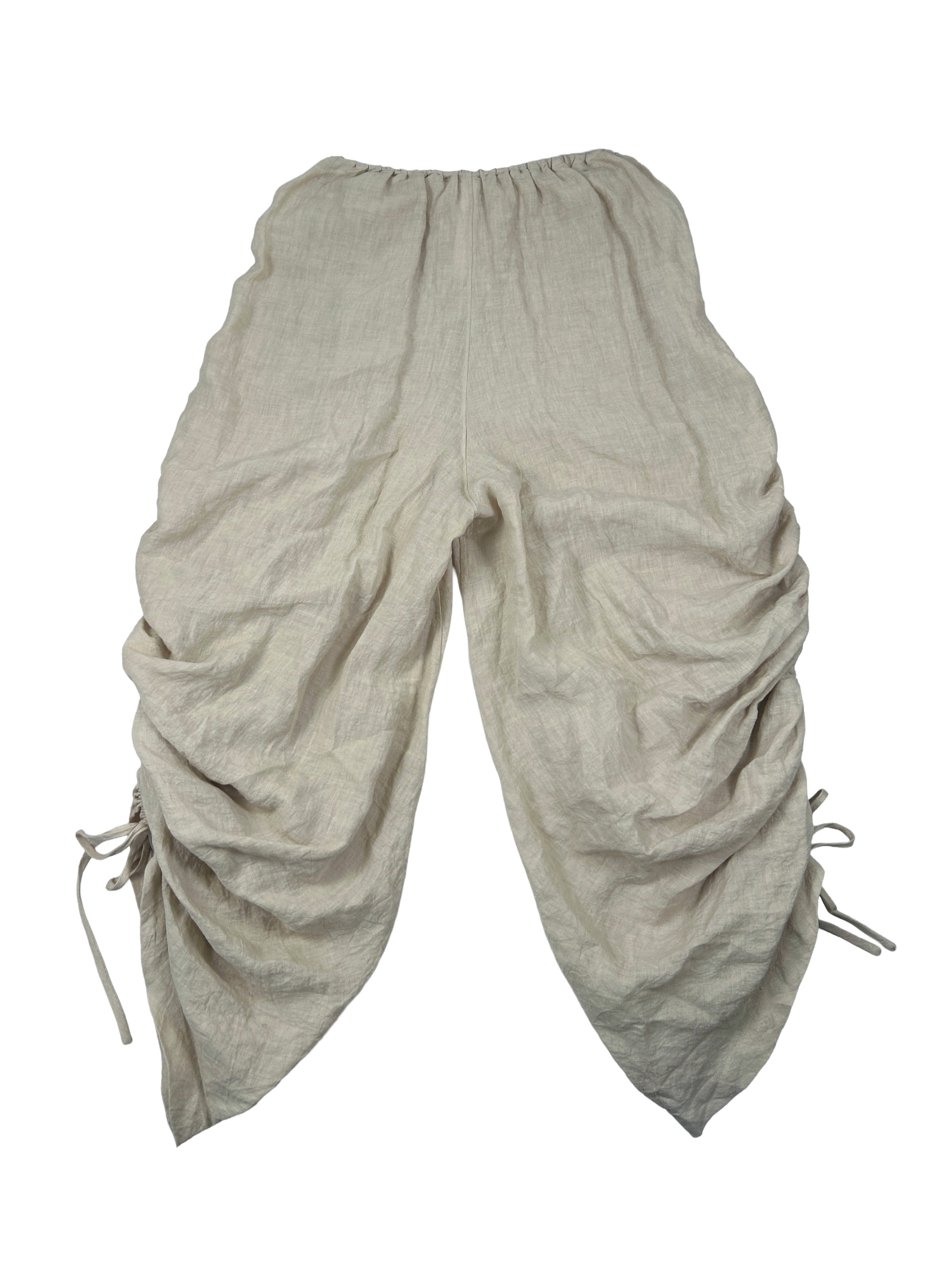 Lauren Manoogian Size 2 Ruched Linen Pants