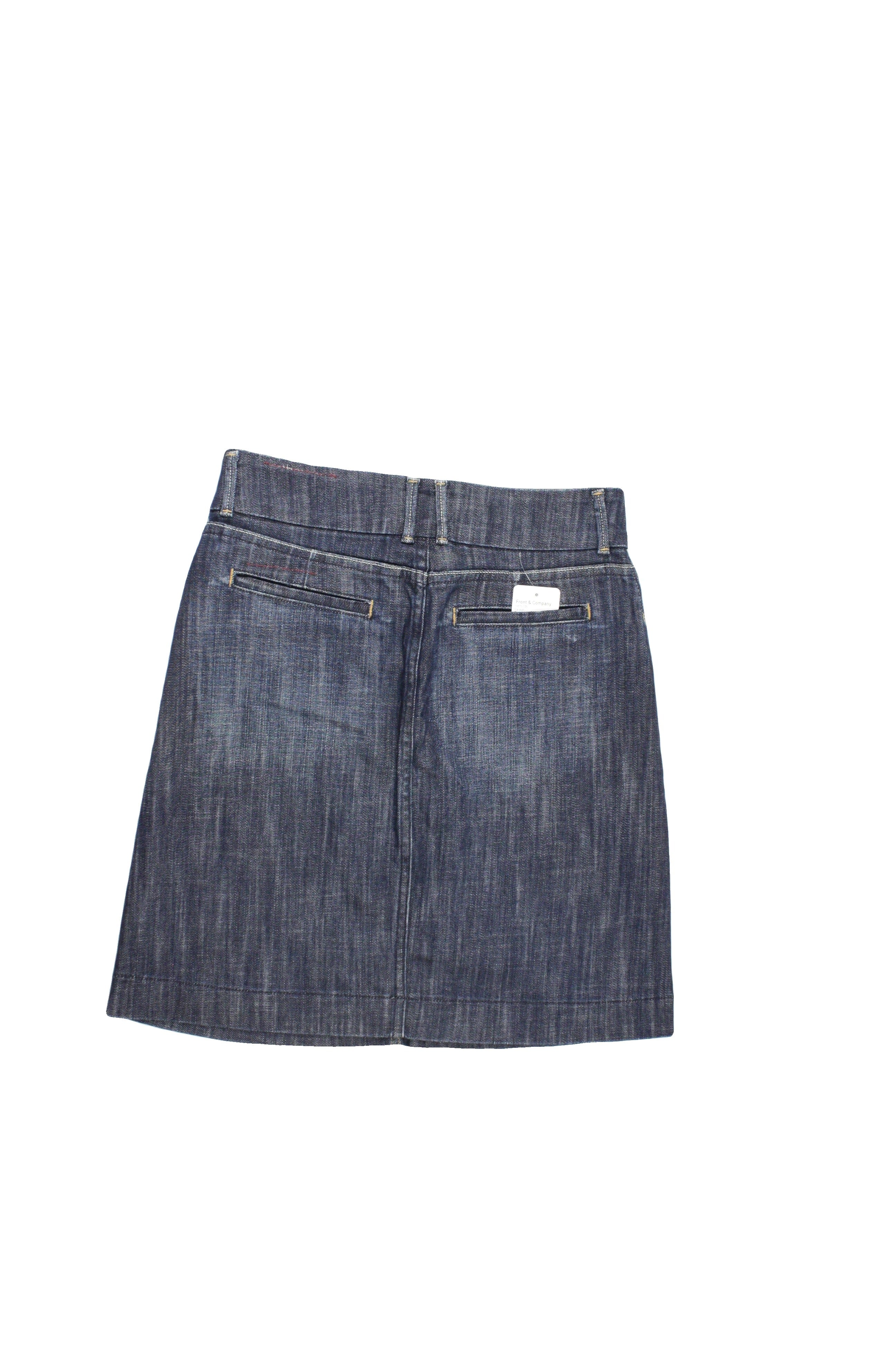 Banana Republic Women's Dark Blue Cotton Four Pockets Pencil Silhouette Waist Panel Skirt – Waist 30