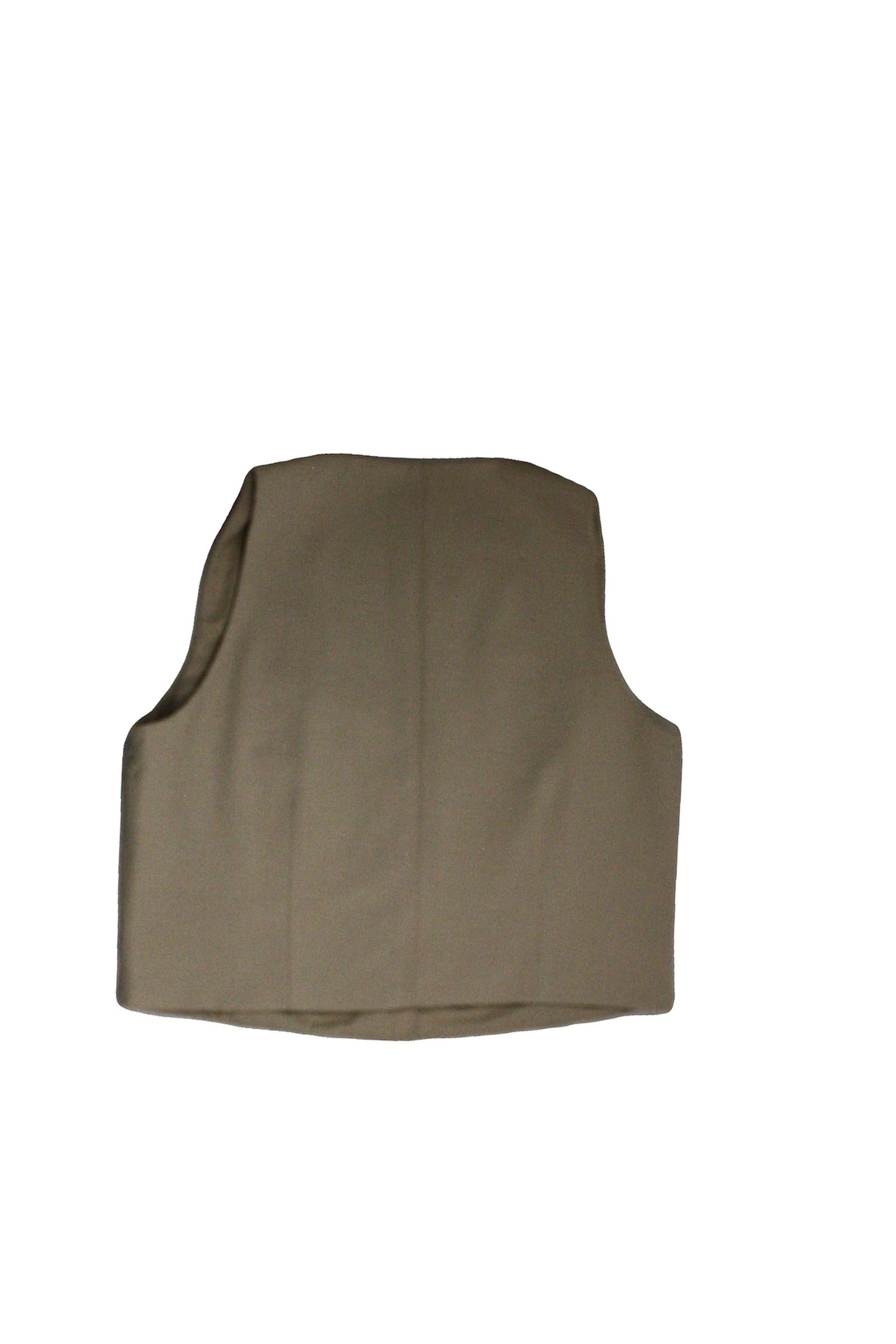Reitmans Women's Beige V-Neckline Button Front Cropped Fit Boxy Fit Sleeveless Top – Size S