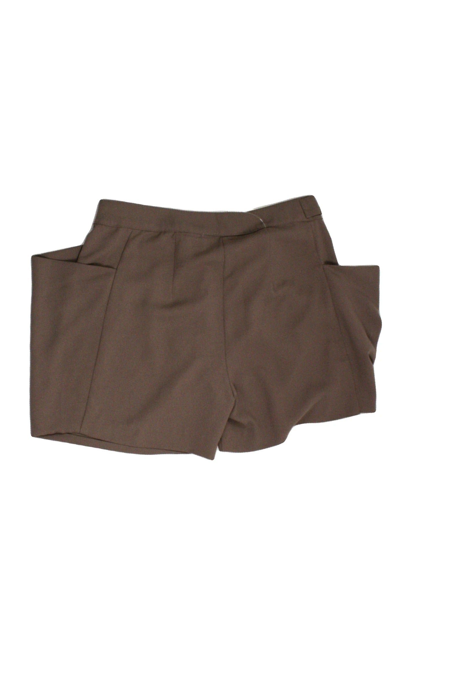 By Fitting Room Women's Brown Two Pockets Asym Fold Gathered Detail Waist Buckle Shorts – Waist 25