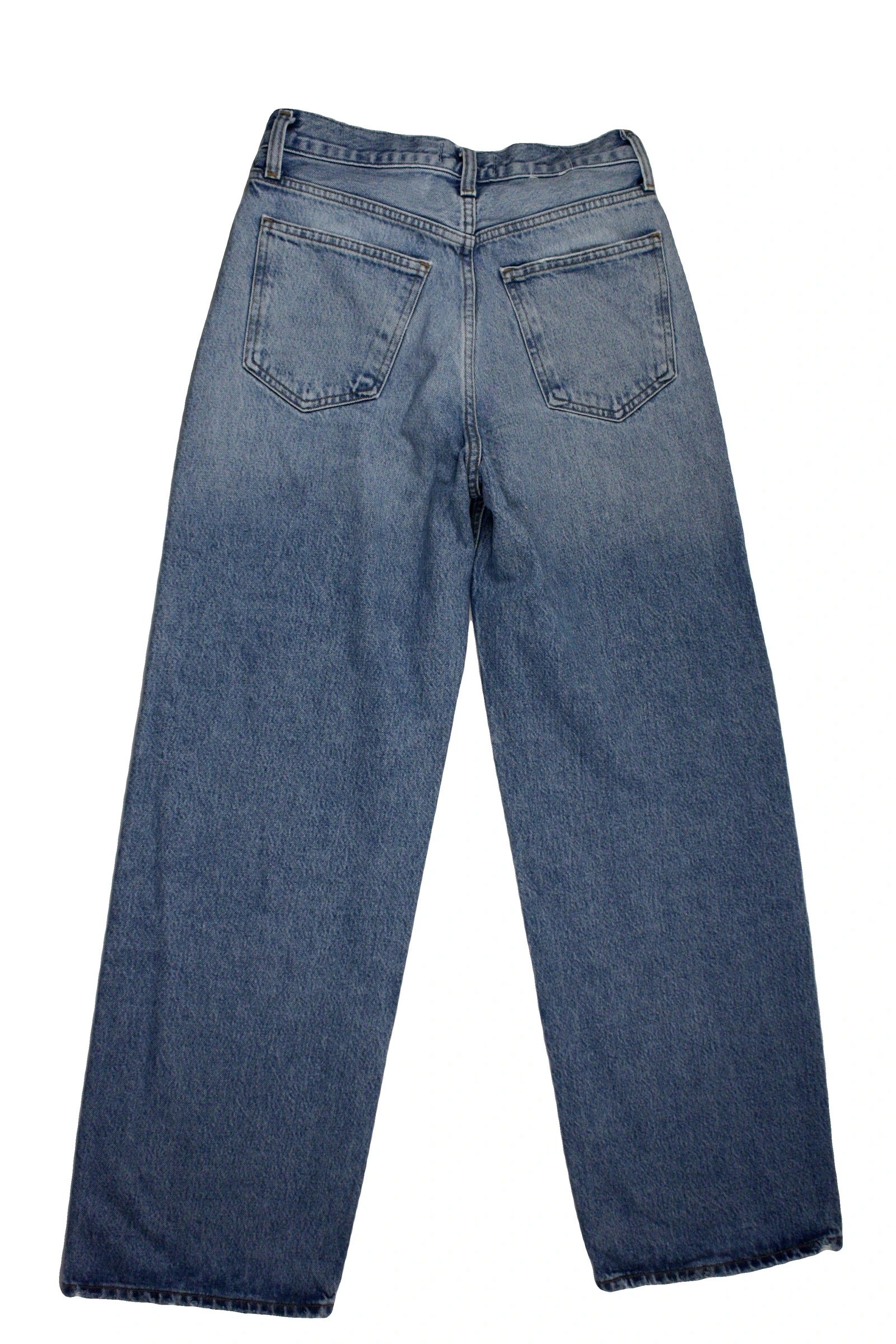 AGOLDE Women's Blue Five Pockets High Rise Wide Leg Jeans – Waist 23