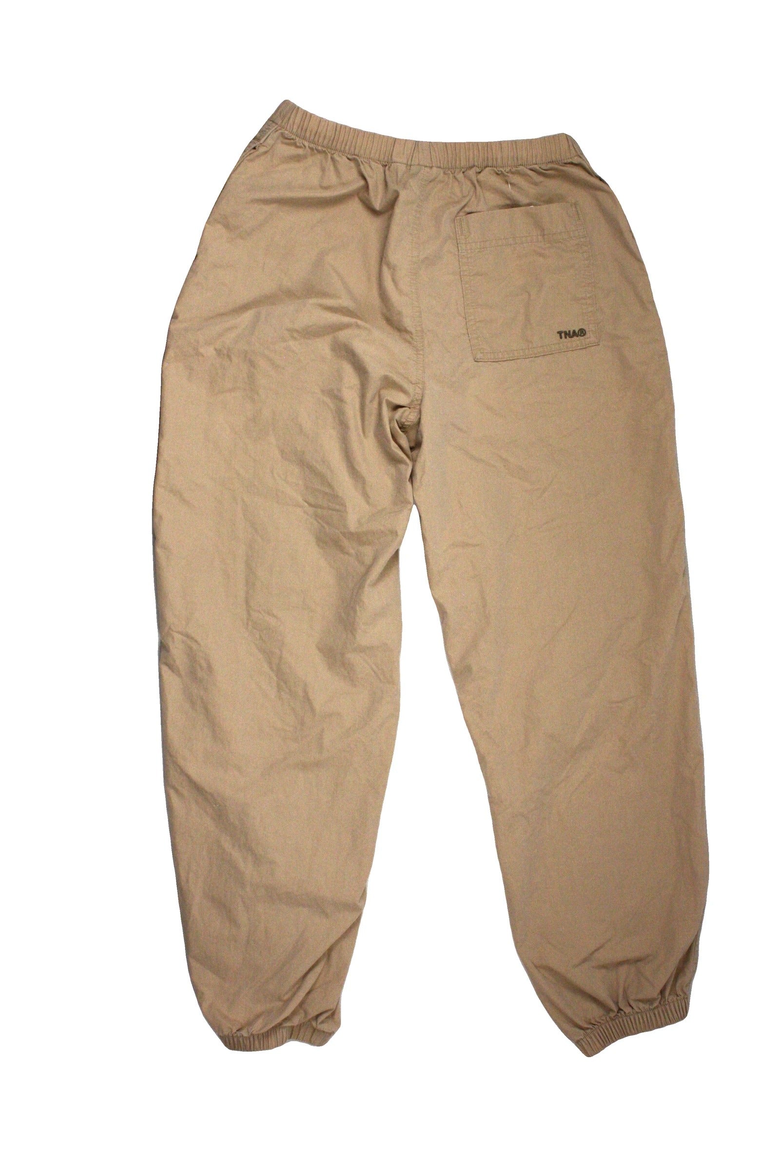 TNA Women's Tan High Rise Wide Leg Elastic Cuffs Pants – AS IS, Waist 26
