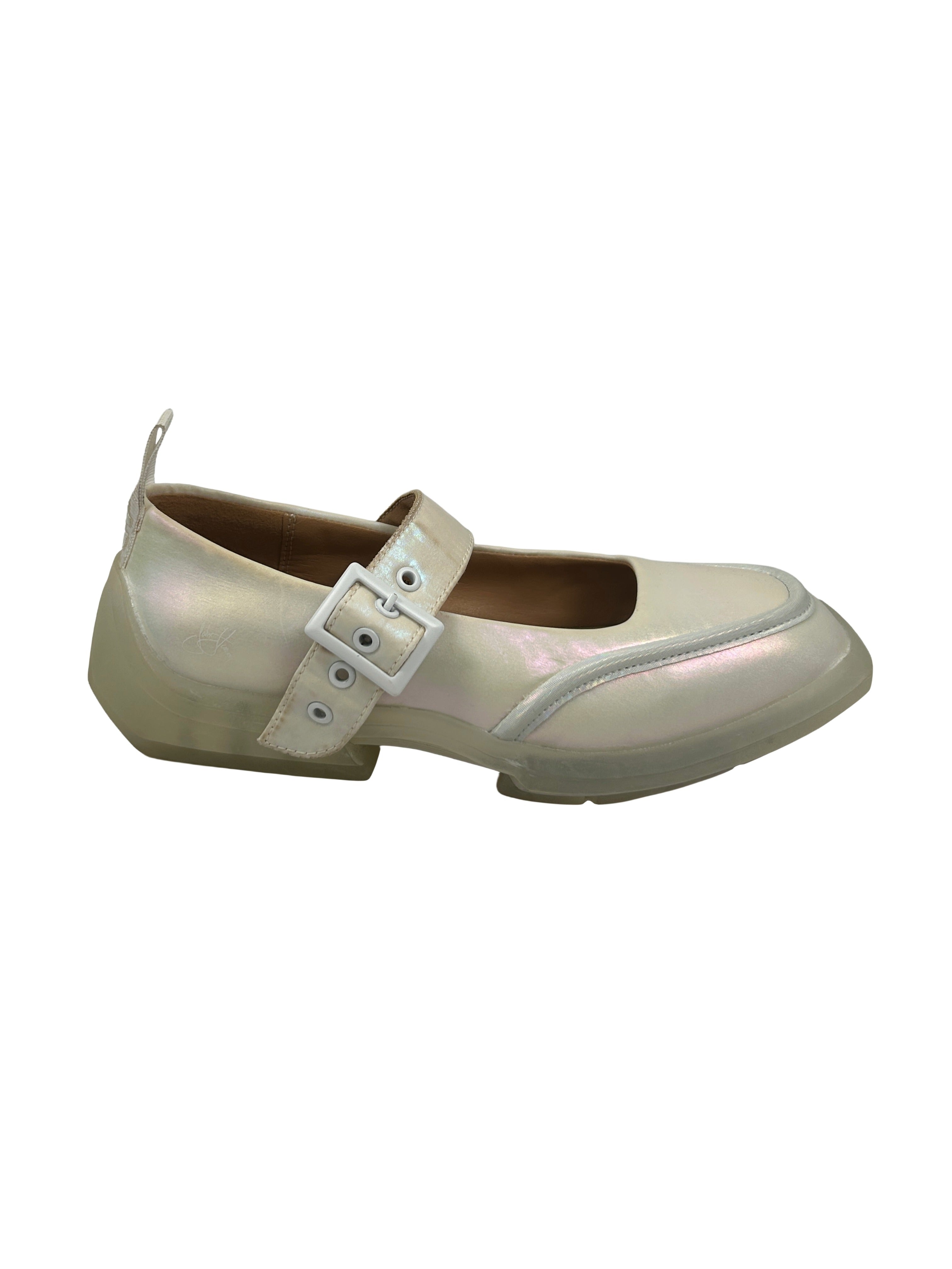 John Fluevog Size 6 Tayler Iridescent Sporty Mary Janes