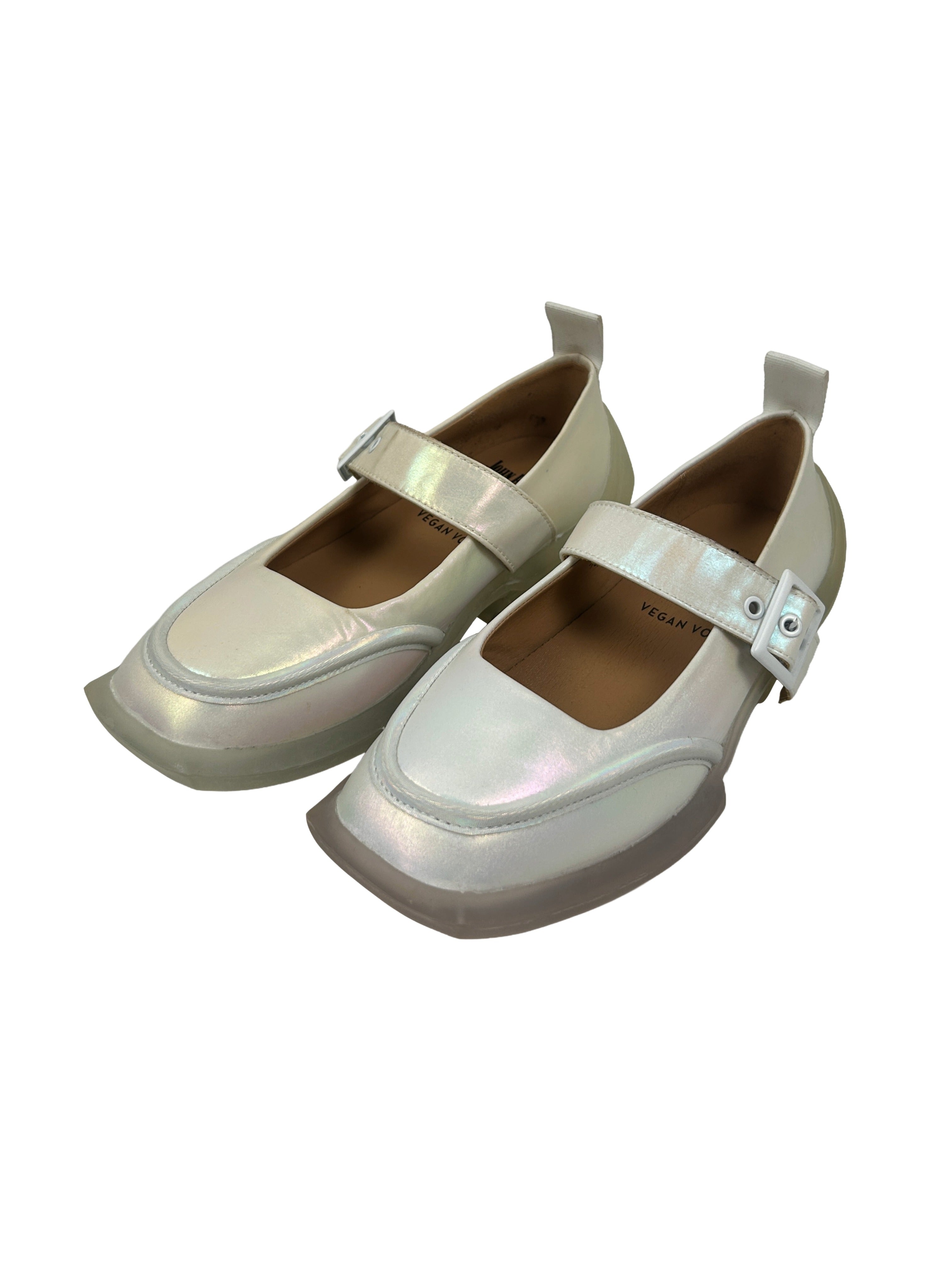 John Fluevog Size 6 Tayler Iridescent Sporty Mary Janes