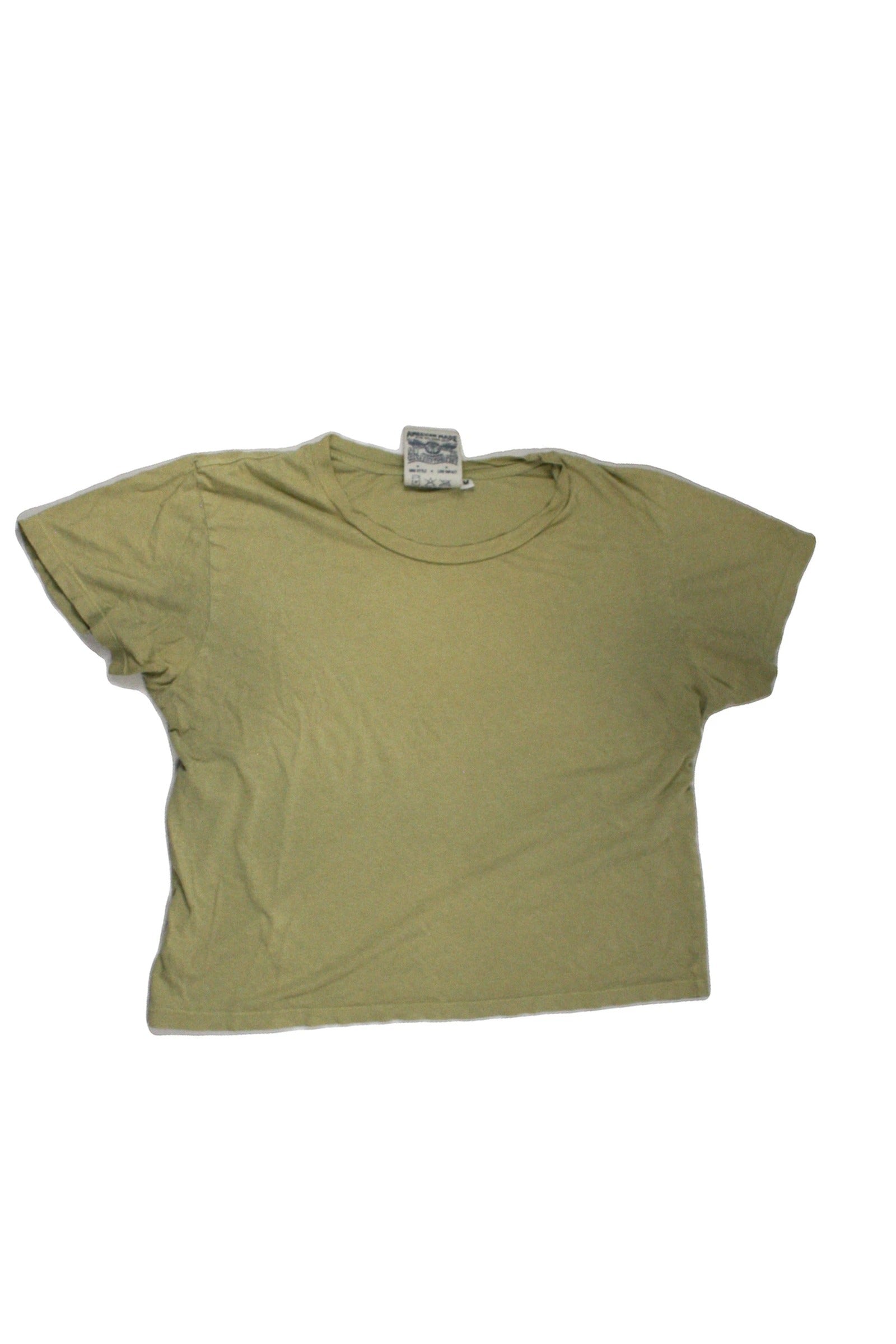 Jungmaven Women's Light Green Crew Neckline Short Sleeve Top – AS IS, Size M