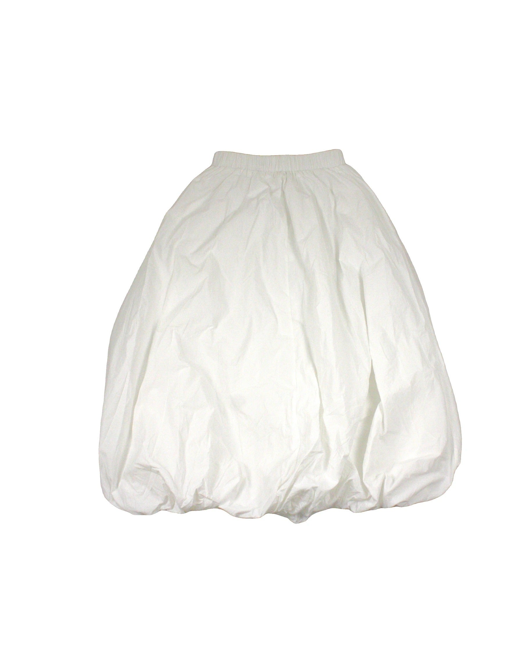 NYUNYU Women's White Maxi Length Stretch Waistband Bbl Hem Skirt – Waist 24
