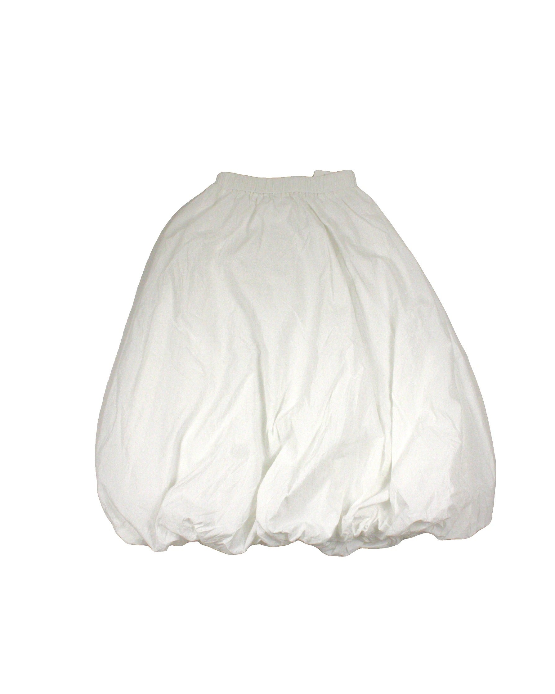 NYUNYU Women's White Maxi Length Stretch Waistband Bbl Hem Skirt – Waist 24