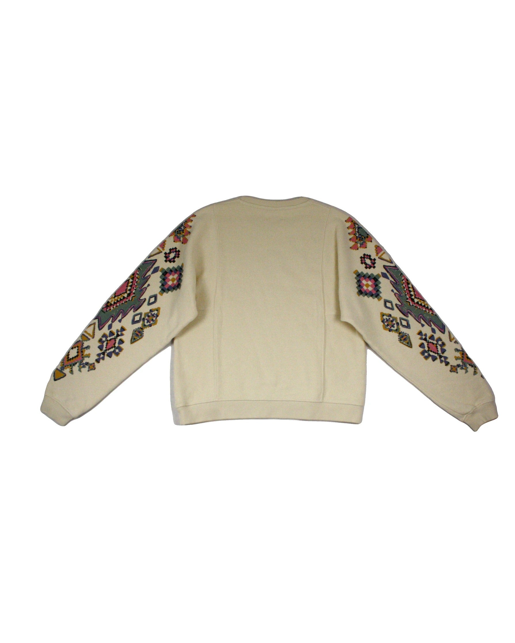 Hartford Designer Women's Cream/Olive/Black/Pink Cotton Panel Detail Crew Neckline Long Sleeve Sweatshirt