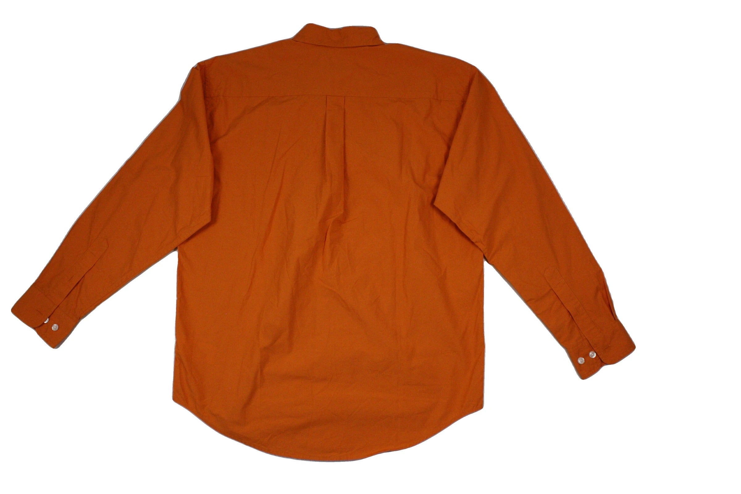 TNA Women's Orange Cotton White Buttons Embroidered Logo Collar Long Sleeve Shirt – Size XS