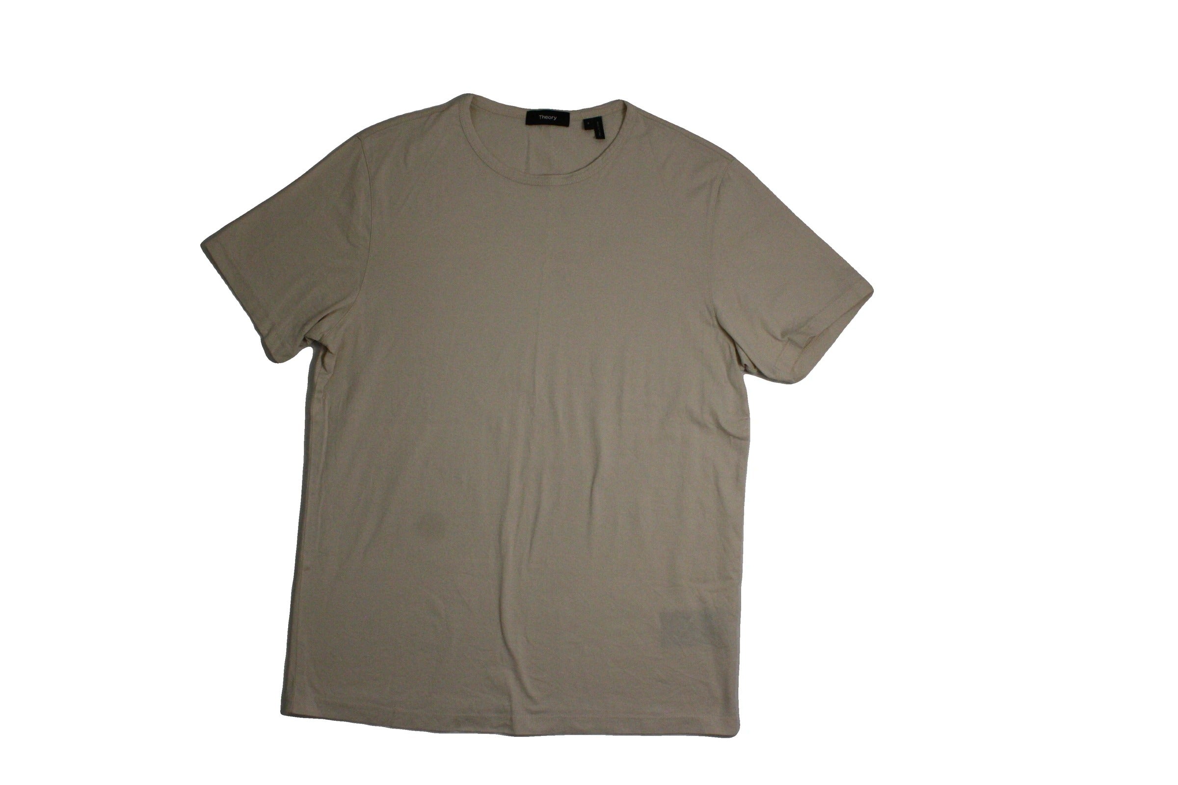 Theory Designer Women's Beige Round Neckline T-Shirt – Size S