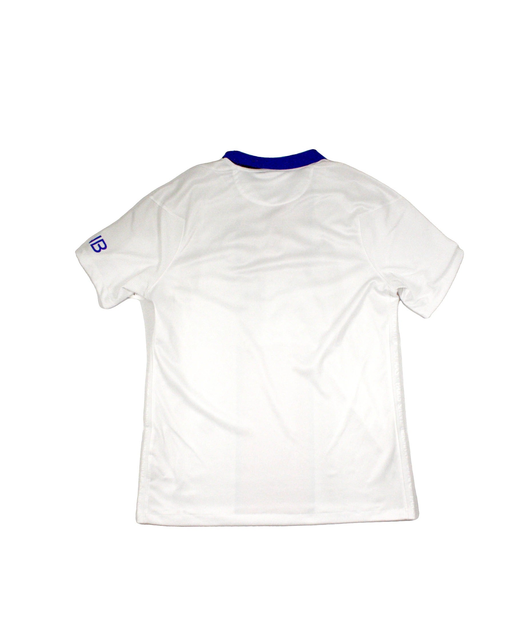NikeDri-Fit Men's White/Blue/Red Front Embroidered Logo Polo Paris Jersey Short Sleeve Top – Size M