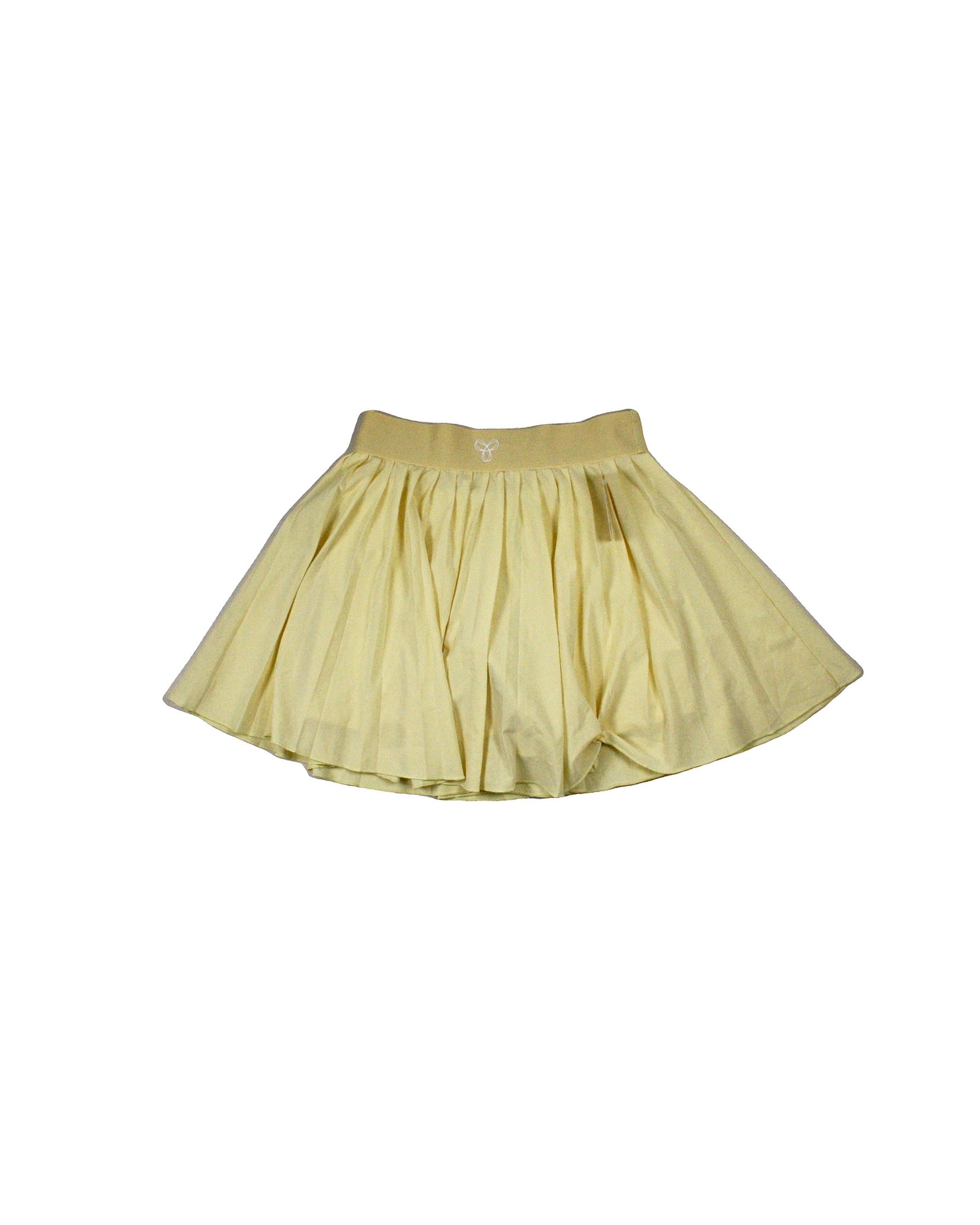 TNA Women's Light Yellow Pleats Mini Length Built-In Shorts Skirt – Waist 26