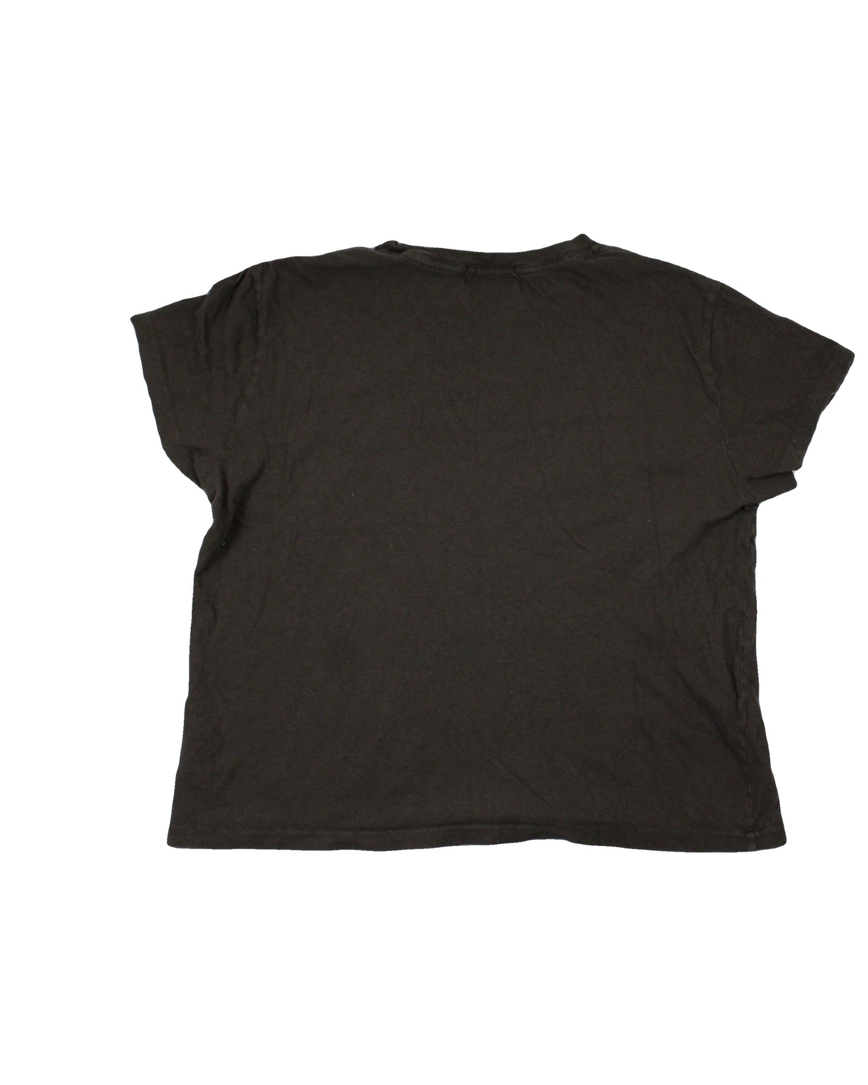 Denim Forum Women's Dark Gray/White/Teal/Salmon Studio Graphic Crew Neckline T-Shirt – AS IS, Size S