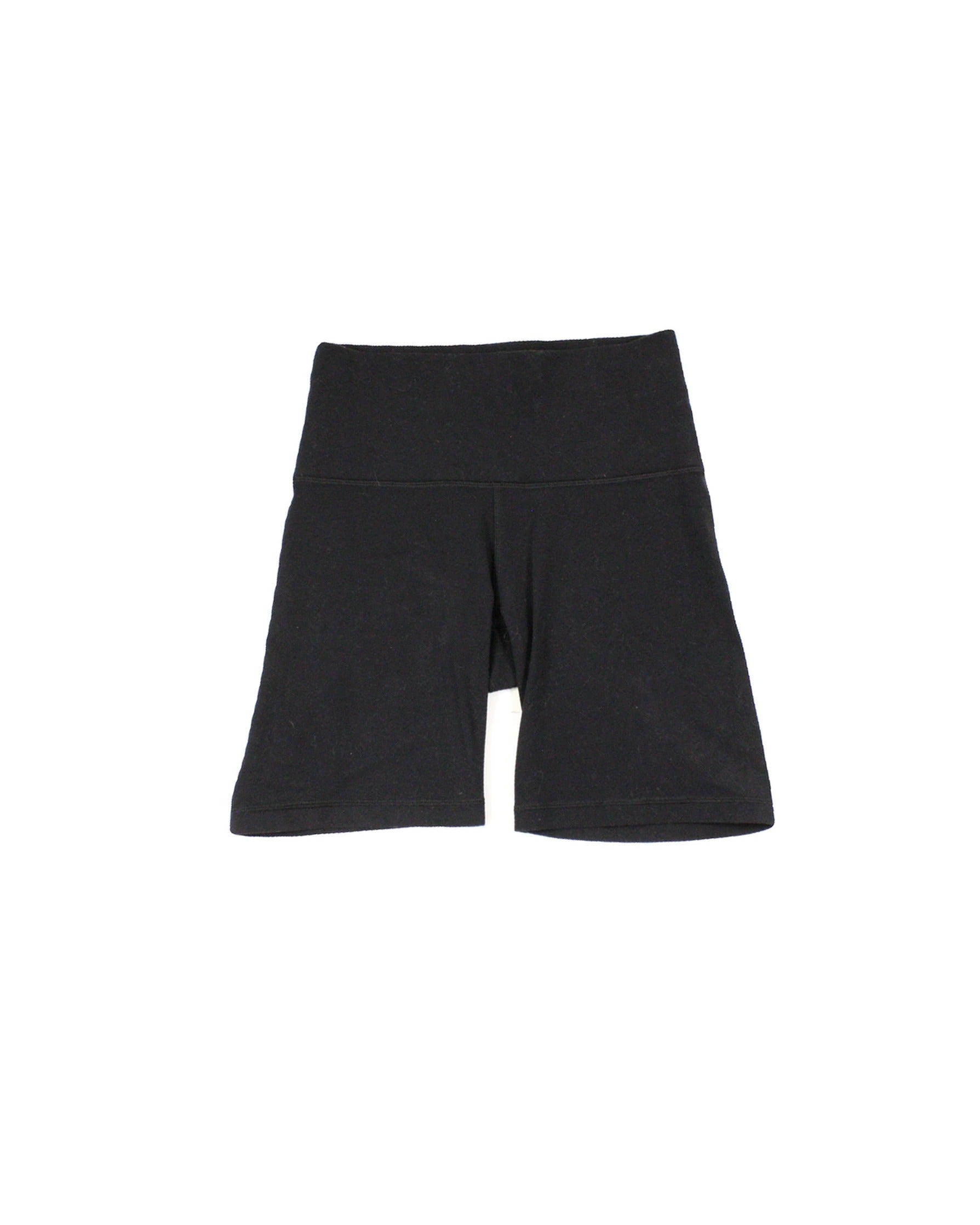 TNA Women's Black High Rise Back Logo Biker Short Shorts – Waist 25