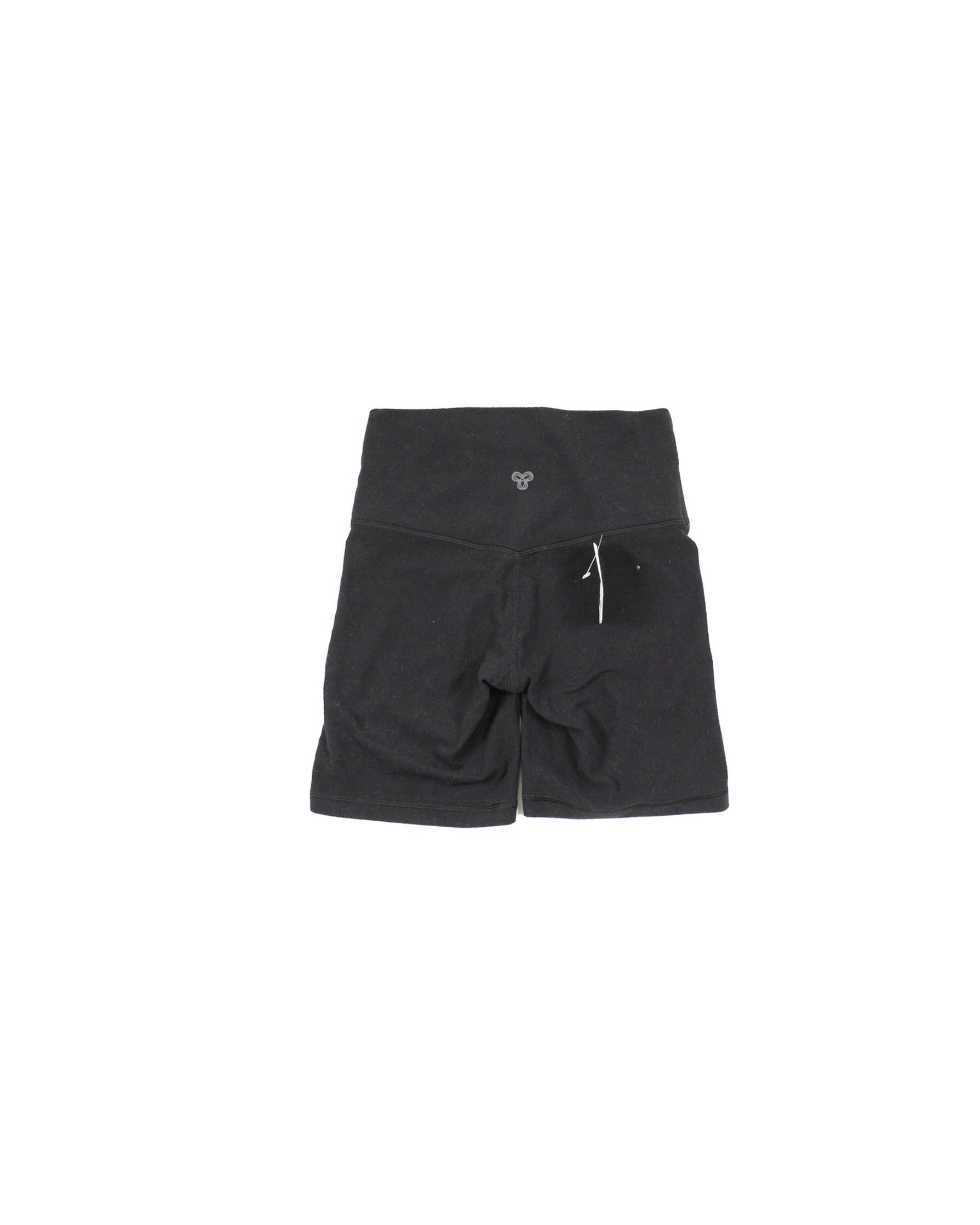 TNA Women's Black High Rise Back Logo Biker Short Shorts – Waist 25