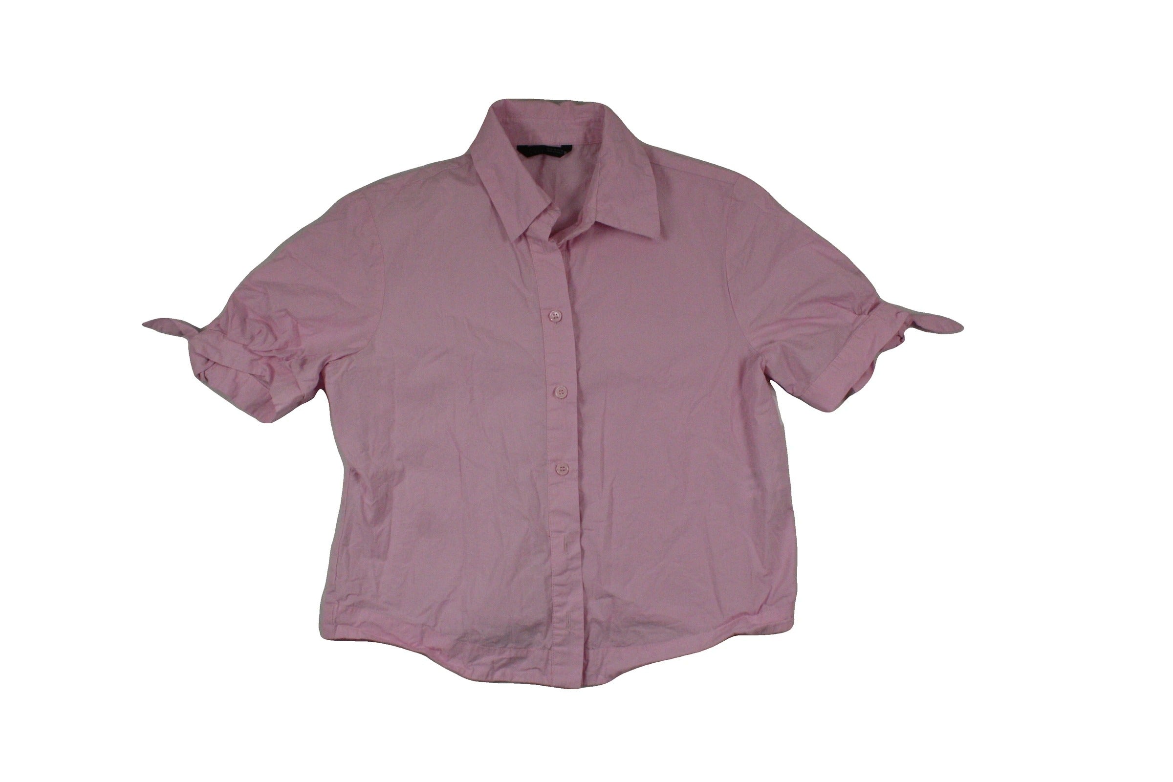 Zara Women's Pink Boxy Fit Short Sleeve Shirt – Size XS