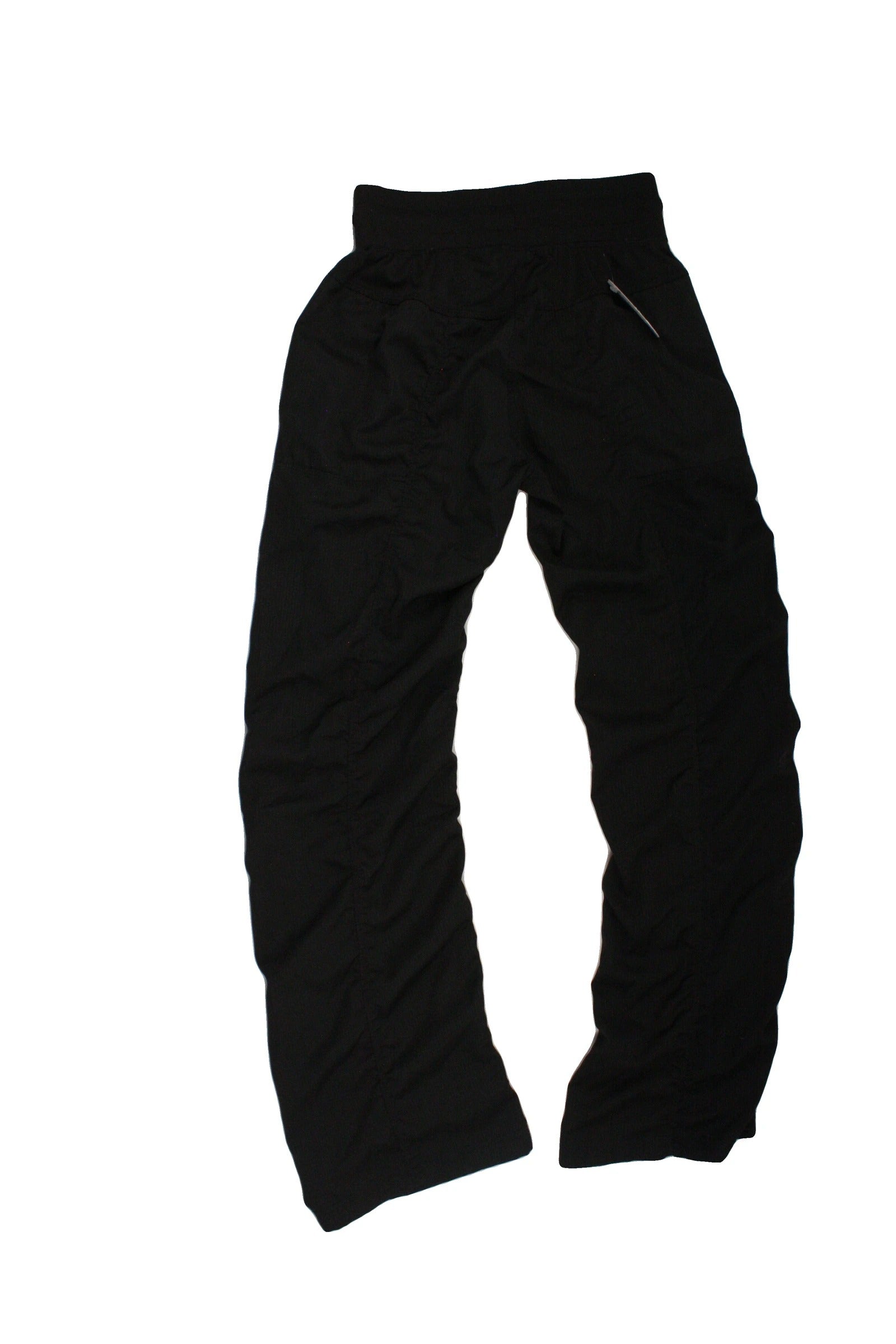Lululemon Women's Black Two Pockets Side Gathers Drawstring Waist Pants – Waist 24