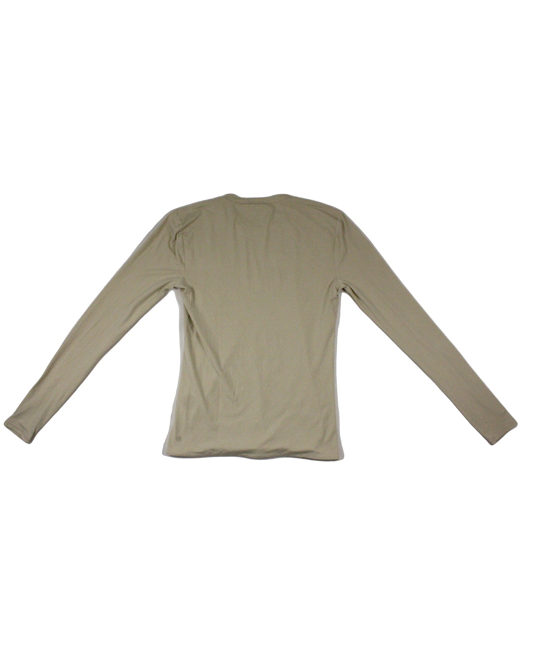 Lululemon Women's Beige Ultra-Soft Long Sleeve Top with Round Neck – Size L