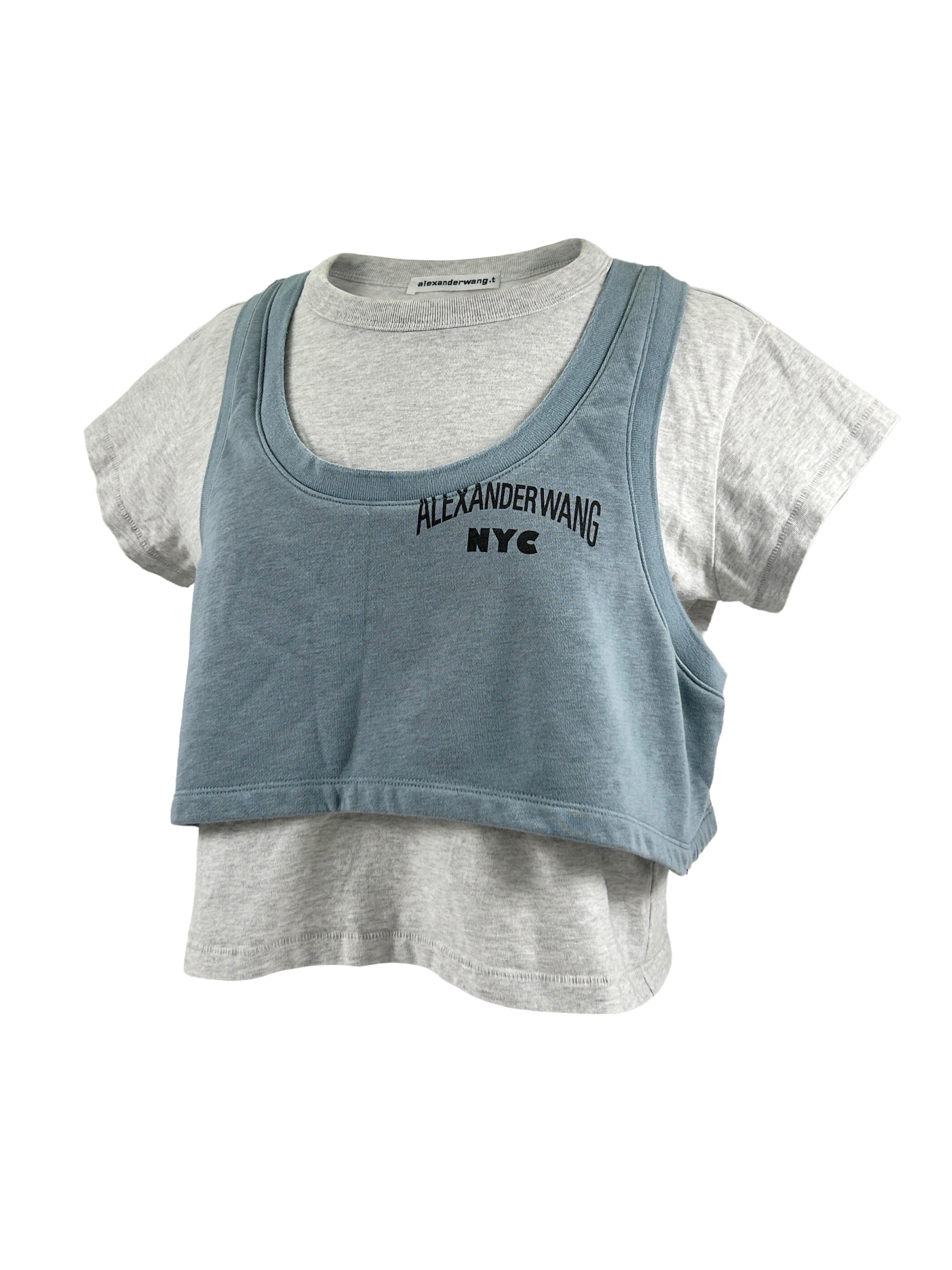 Alexanderwang.t Size M Terry Bi-Layer Crop Top