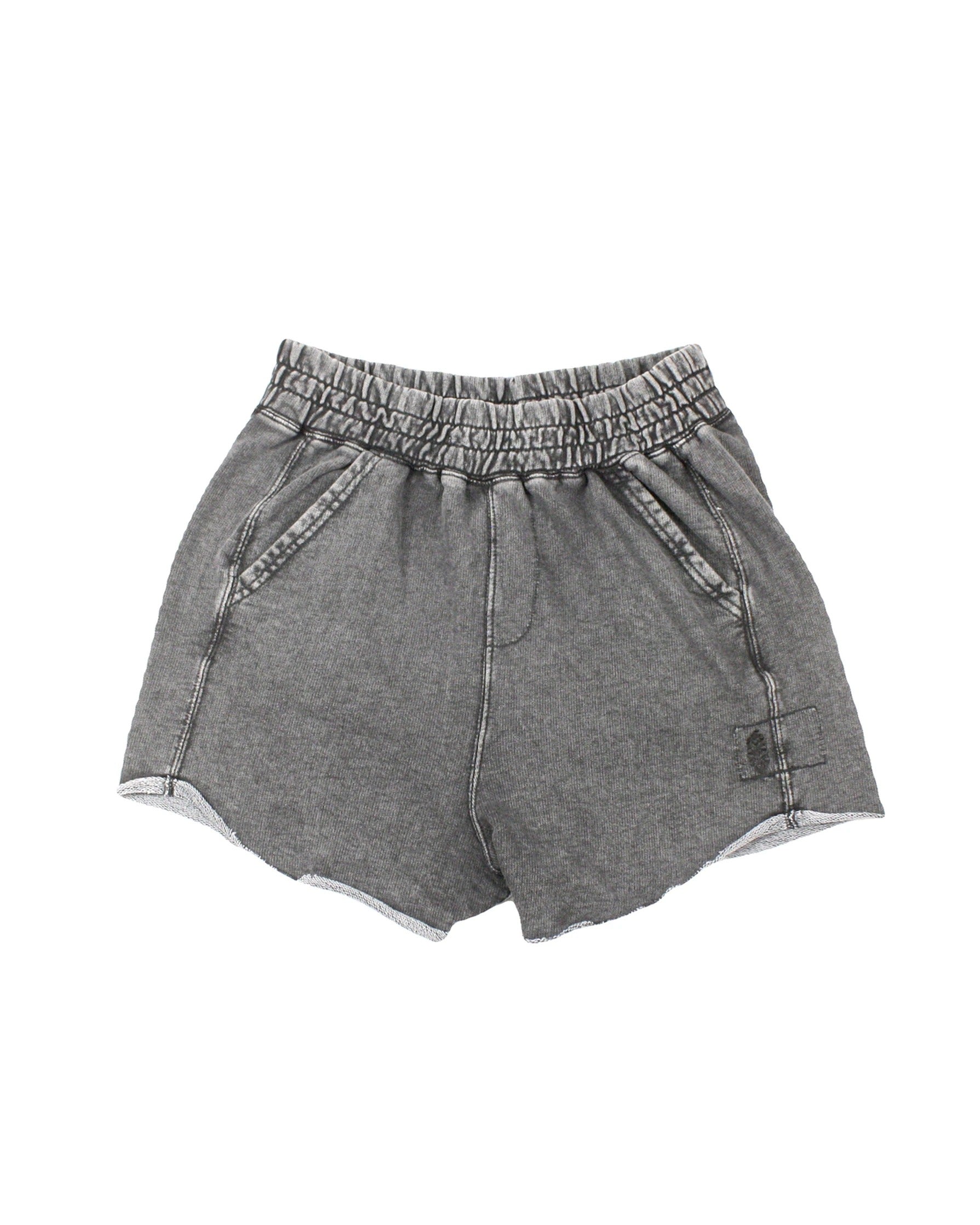 FP Movement Women's Black Faded Sweat Shorts with Elastic Waist and Pockets – Waist 30