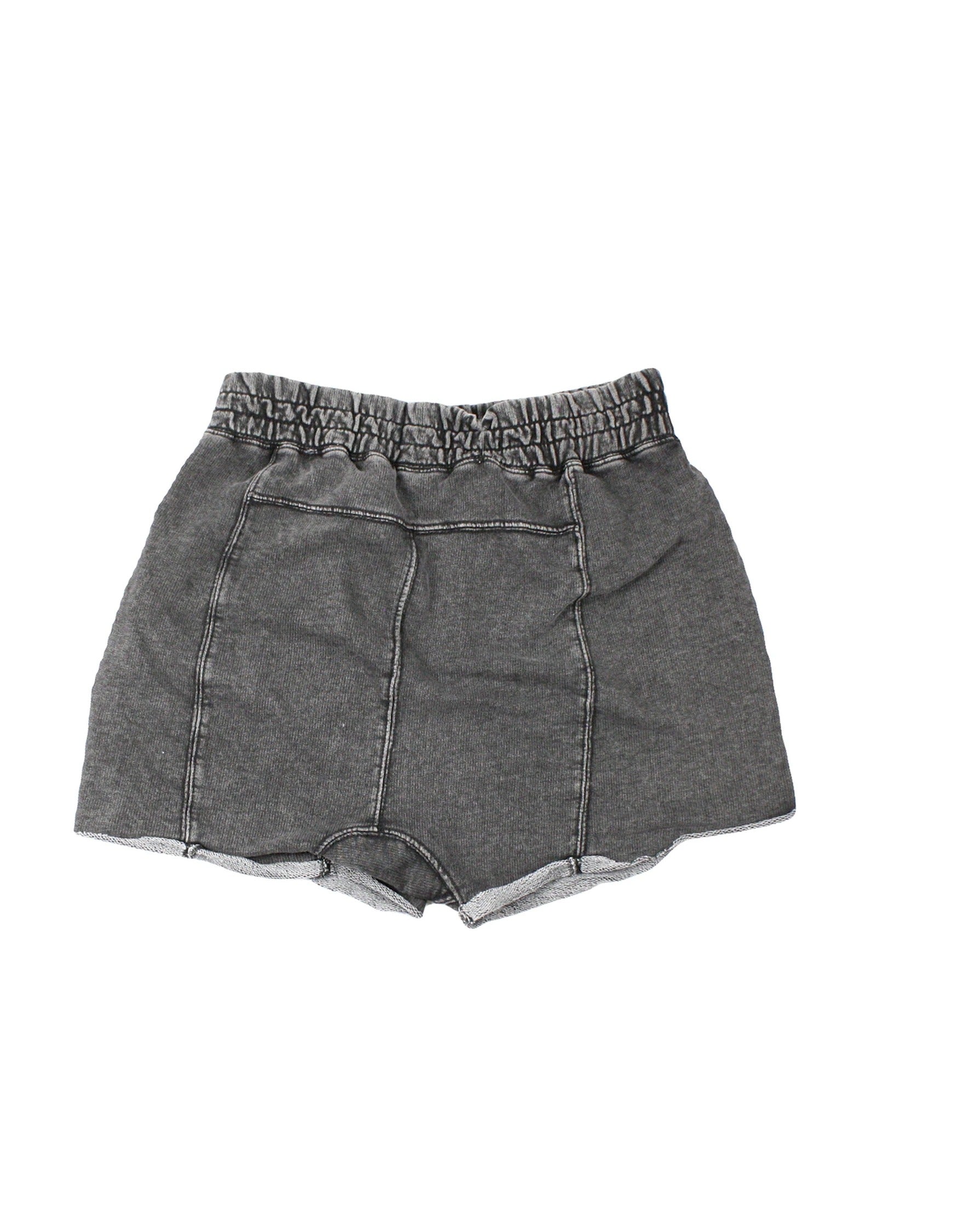 FP Movement Women's Black Faded Sweat Shorts with Elastic Waist and Pockets – Waist 30