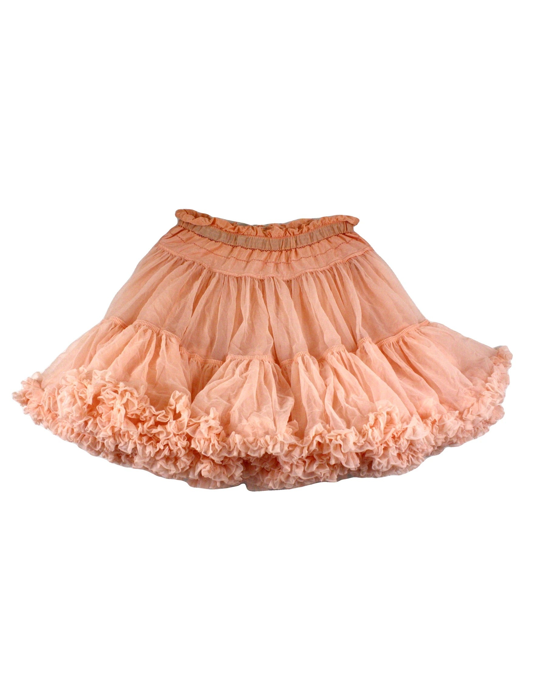 Women's Peach Tutu Skirt with Ruffle Trim – Size W29